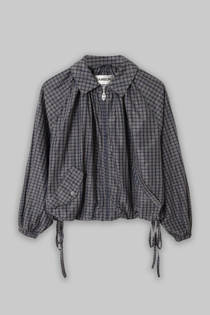 Damson Madder Lailah Lightweight Bomber // Dark Grey Check
