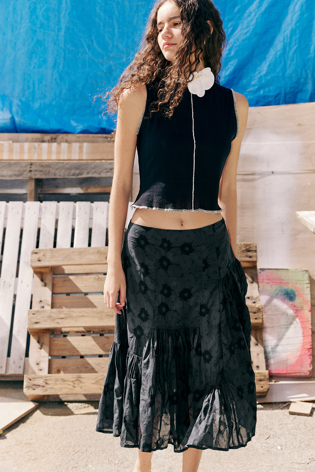 Muse Noma Skirt // Black Floral