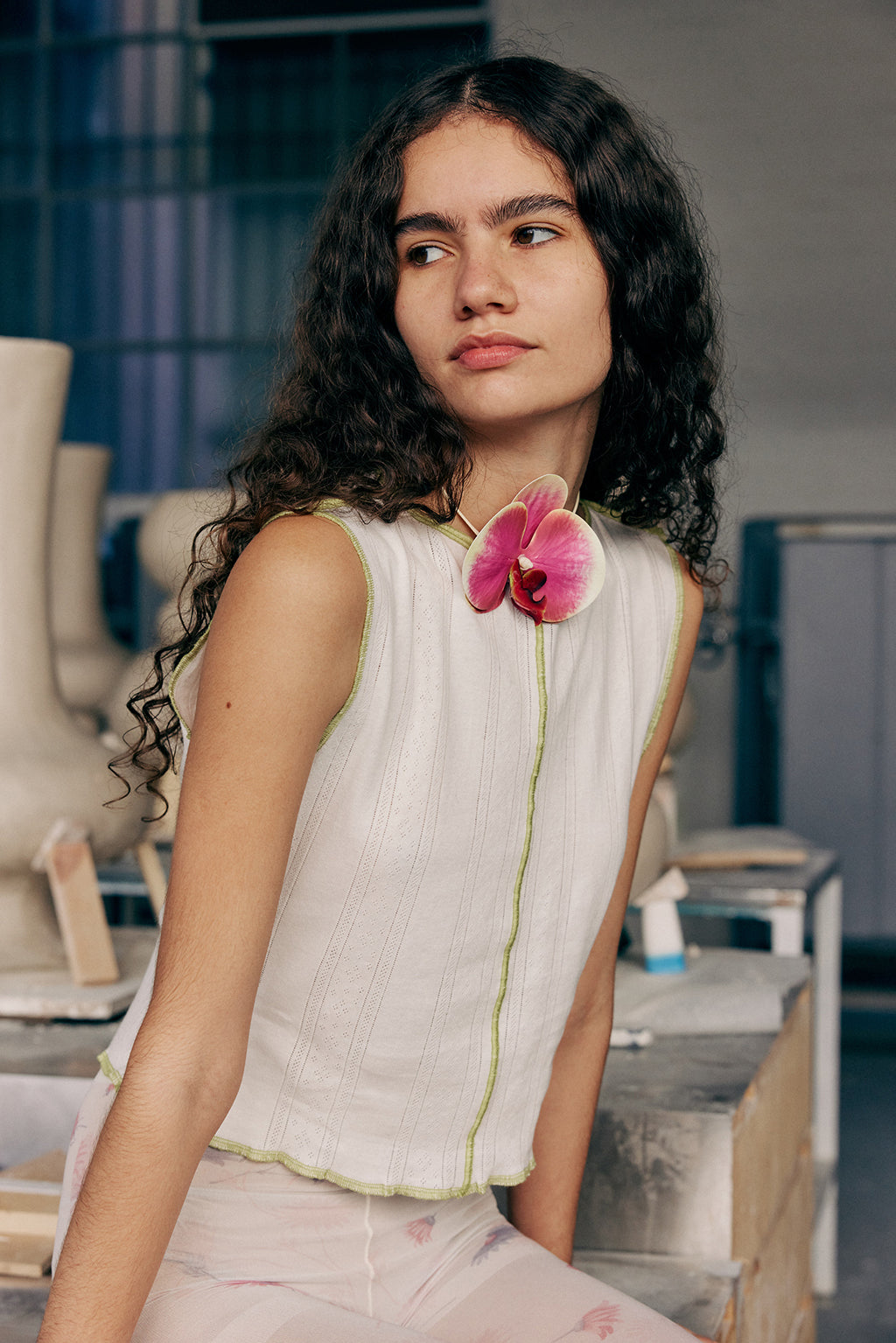 Muse Oona Tank // Chartreuse