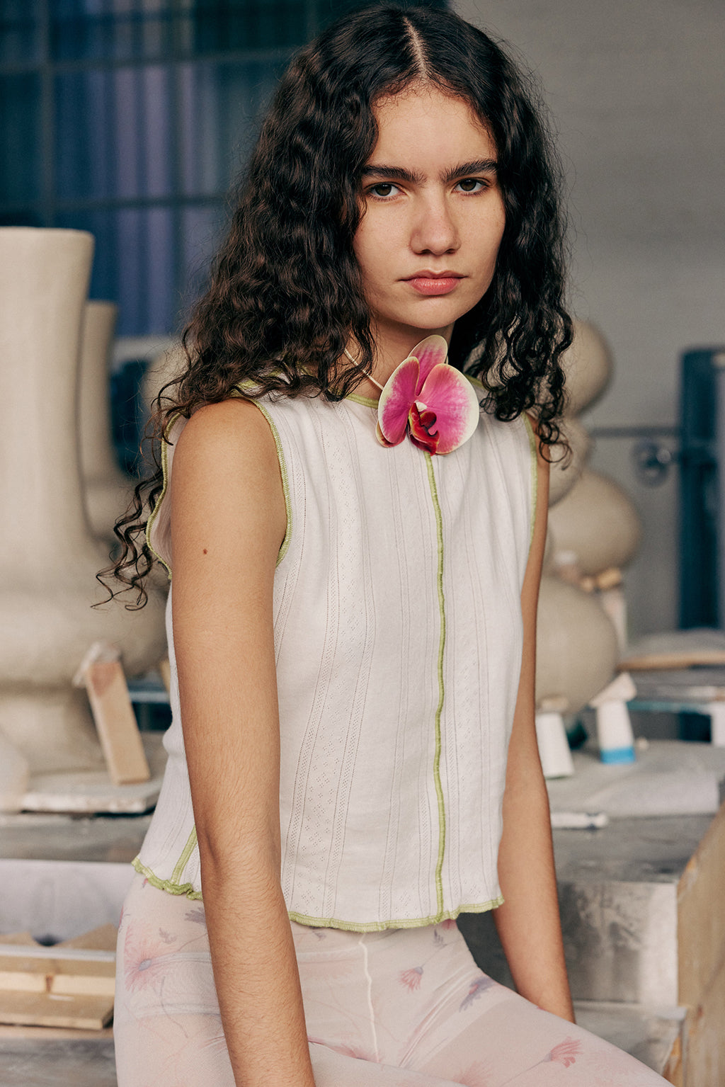 Muse Oona Tank // Chartreuse