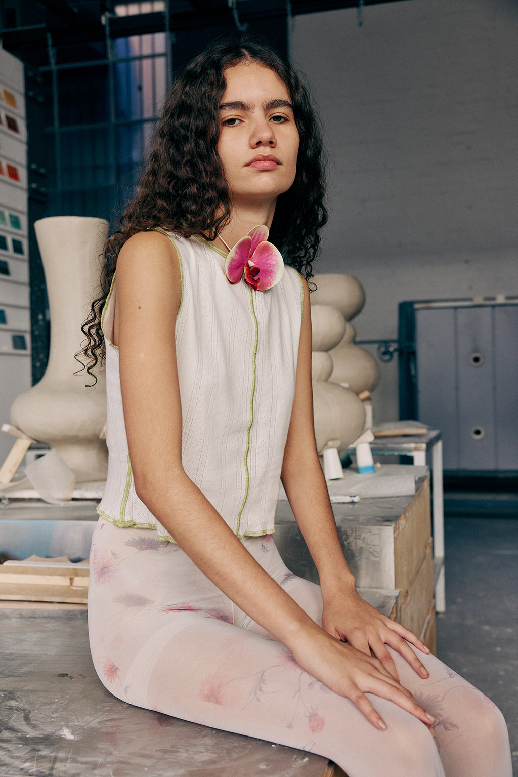 Muse Oona Tank // Chartreuse