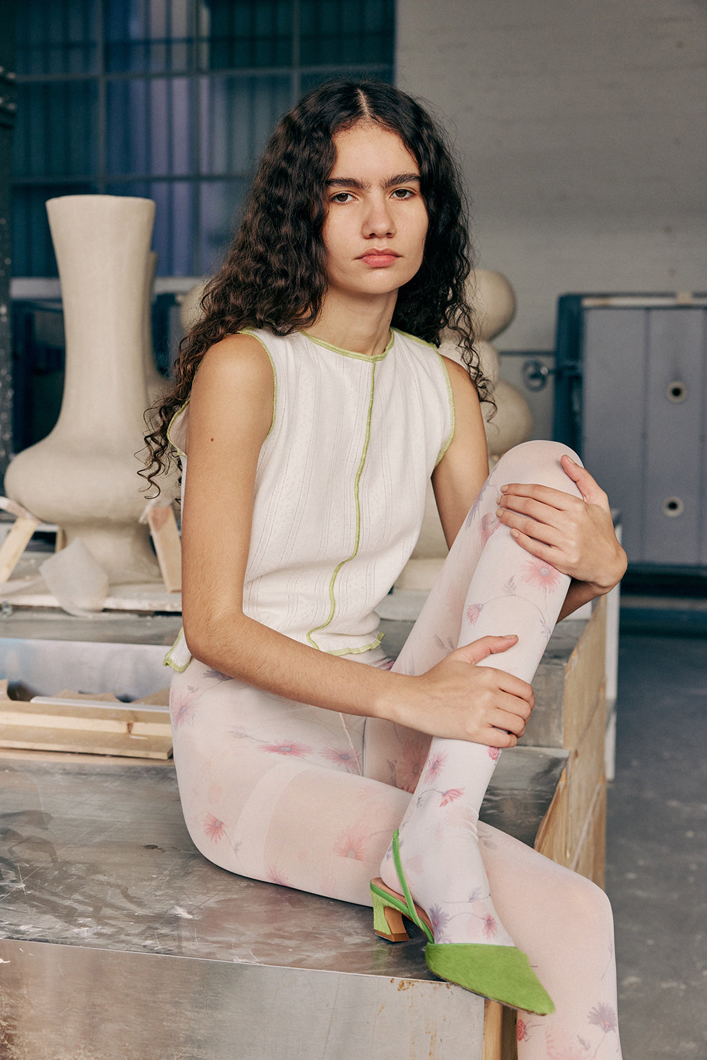 Muse Oona Tank // Chartreuse