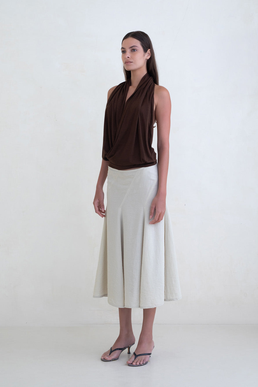 Belle Anna Spiral Skirt // Lichen