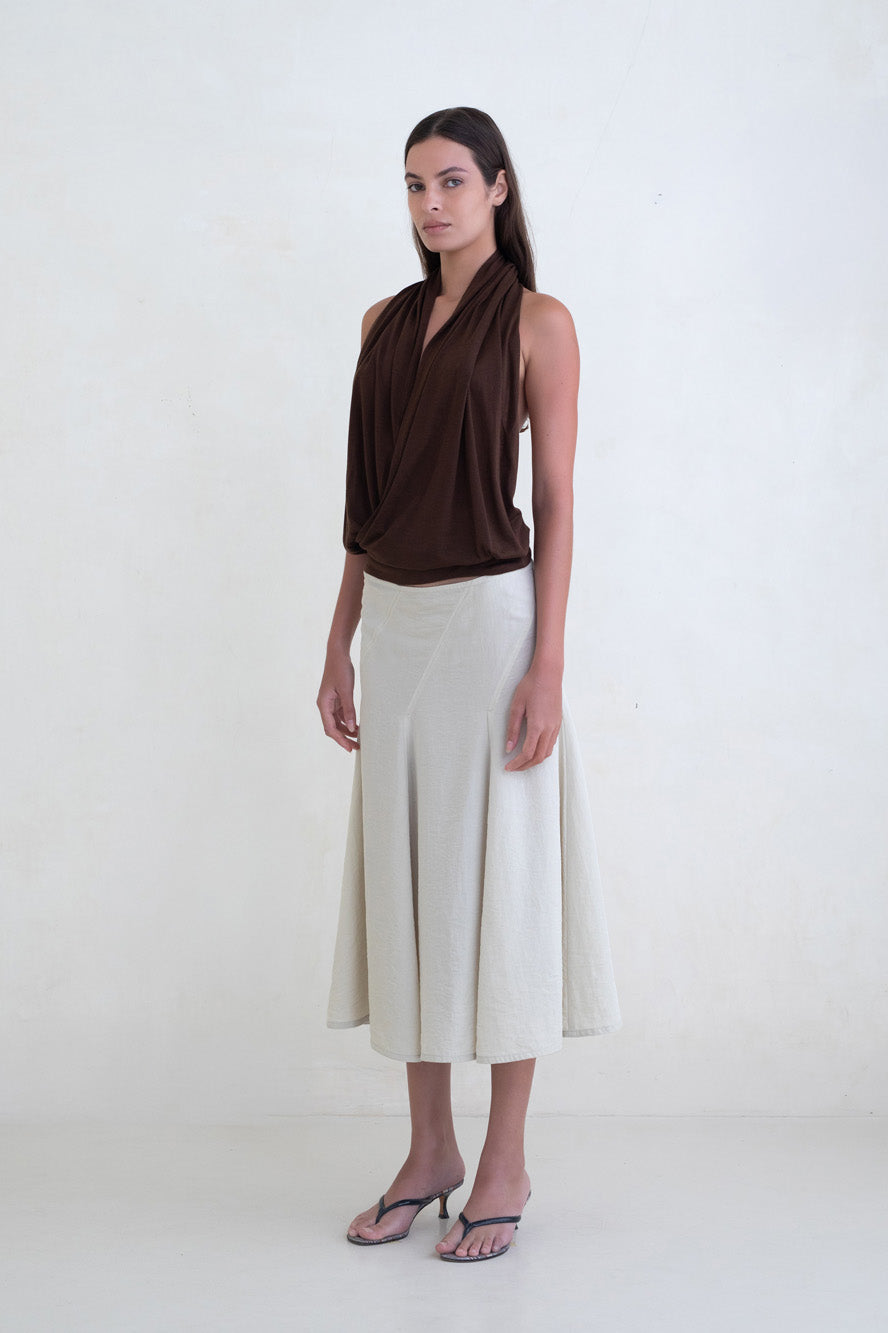 Belle Anna Spiral Skirt // Lichen