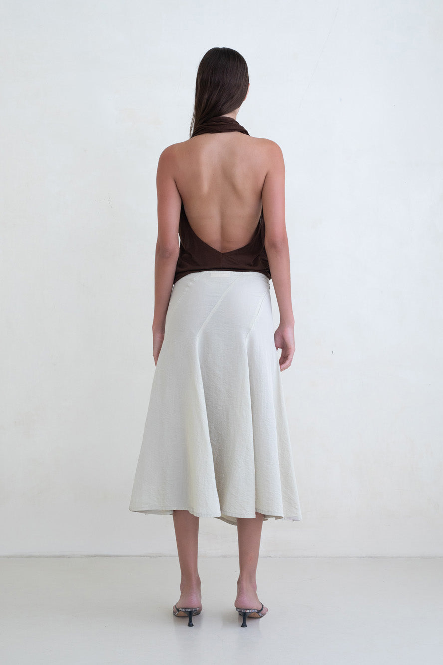 Belle Anna Spiral Skirt // Lichen