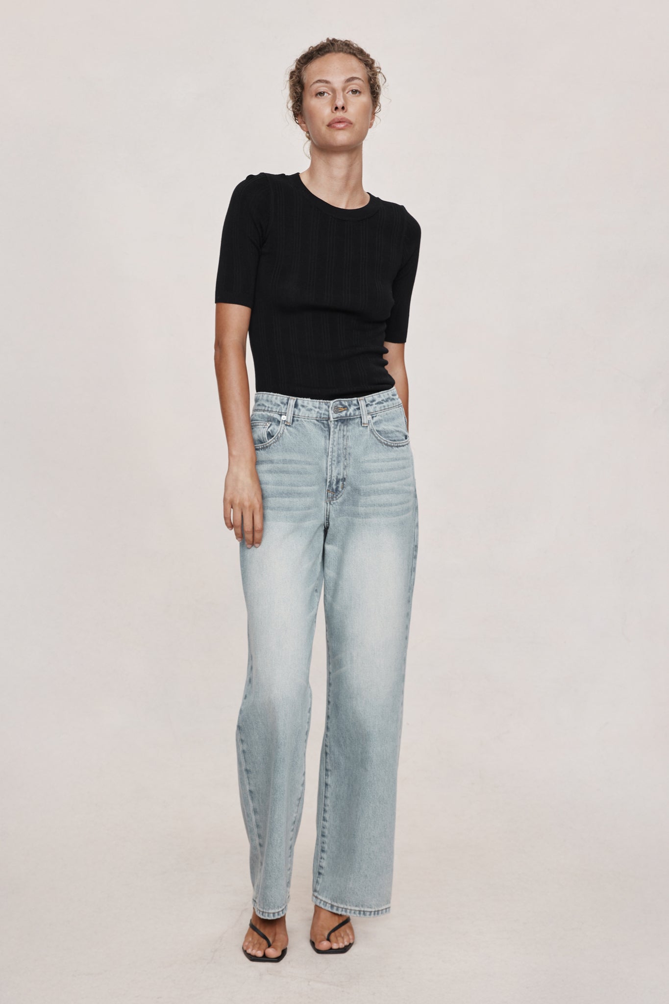 Marle Wide Leg Jean // Faded Blue