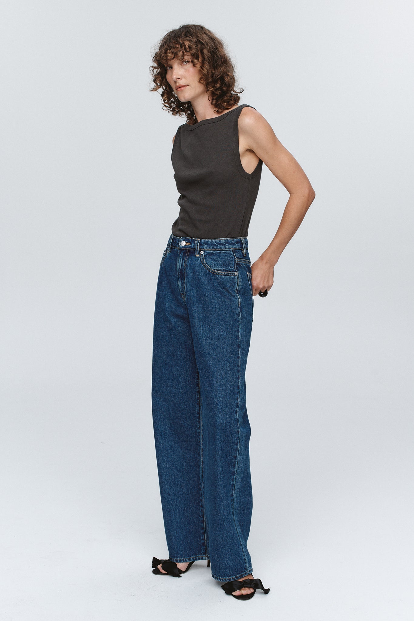 Marle Wide Leg Jean // Washed Indigo