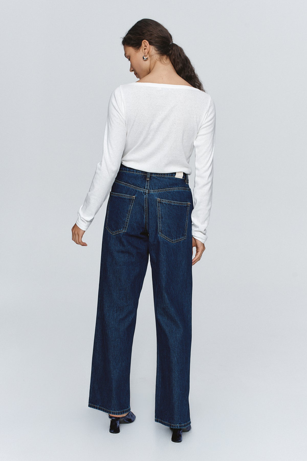 Marle Wide Leg Jean // Washed Indigo