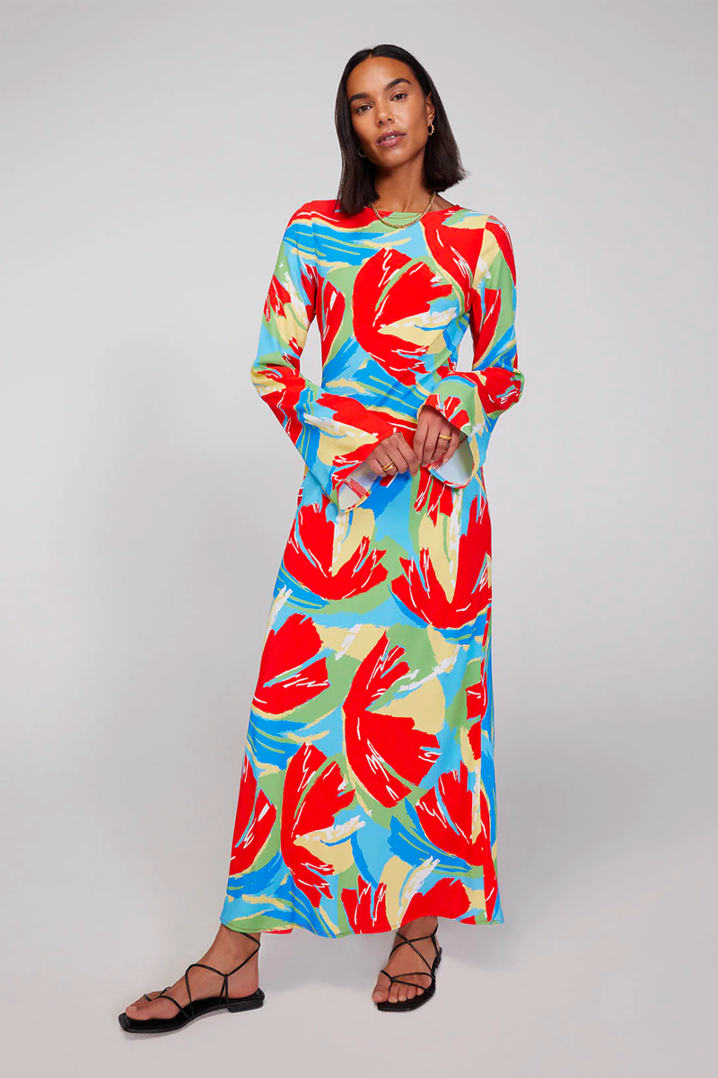 Abstract print dress outlet