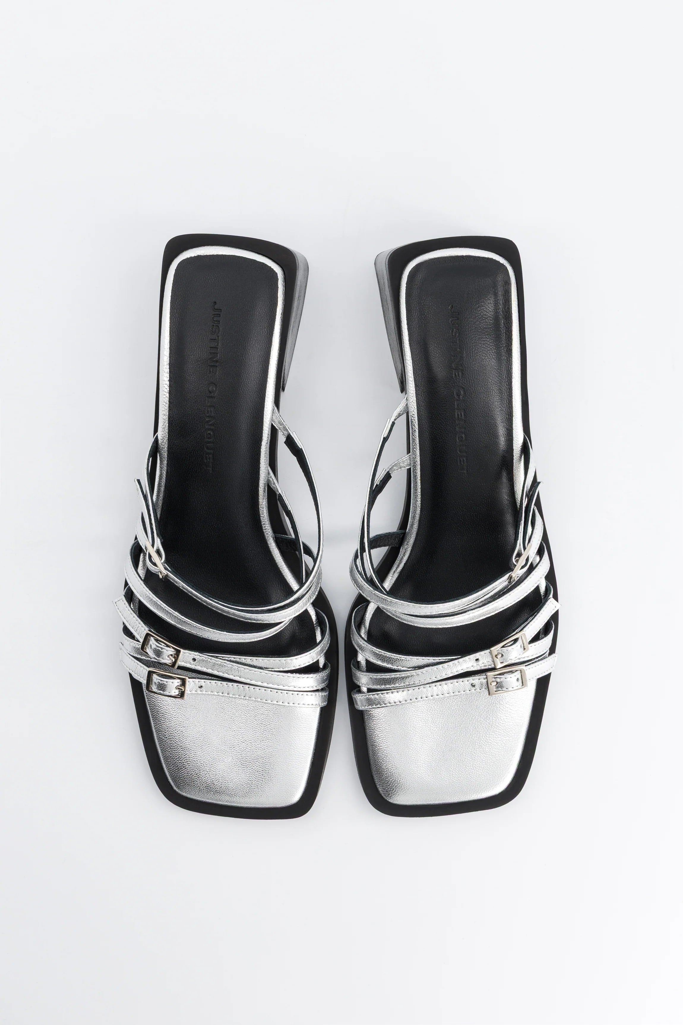 Justine Clenquet Andie Sandals // Silver