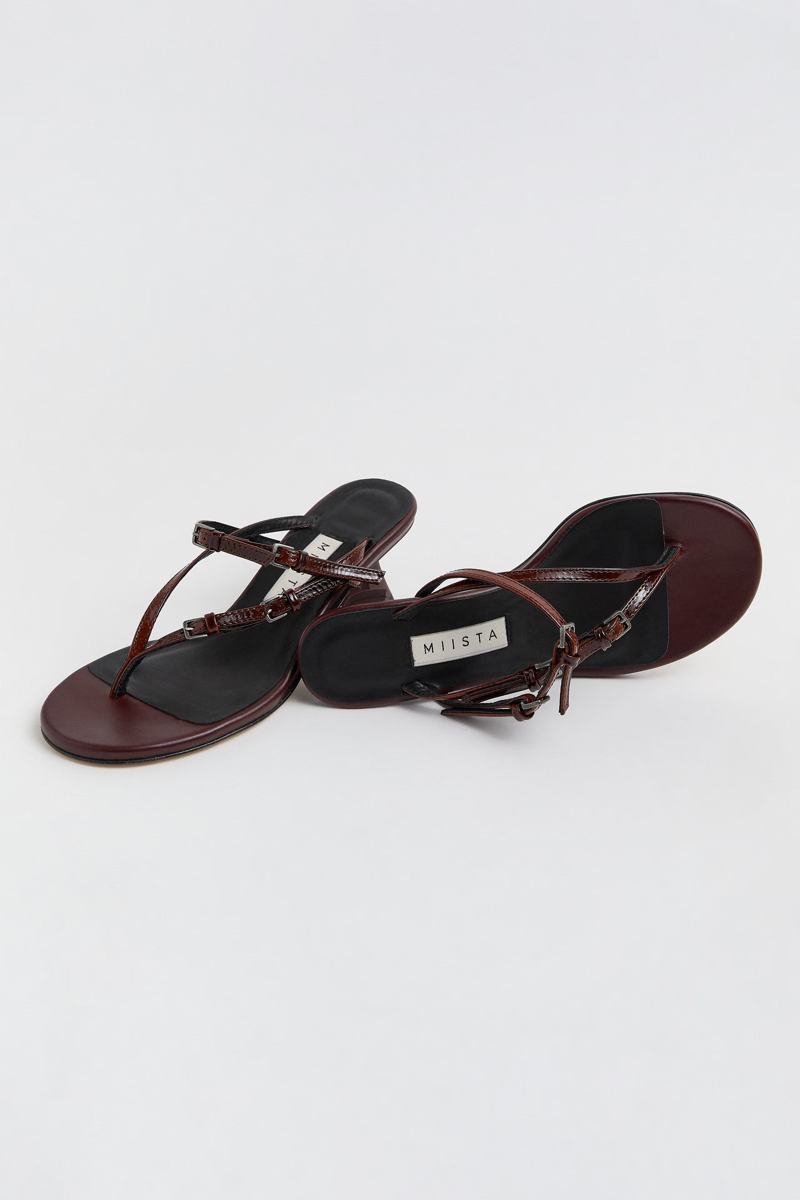 Miista Abisai Mini Buckled Sandals // Burgundy