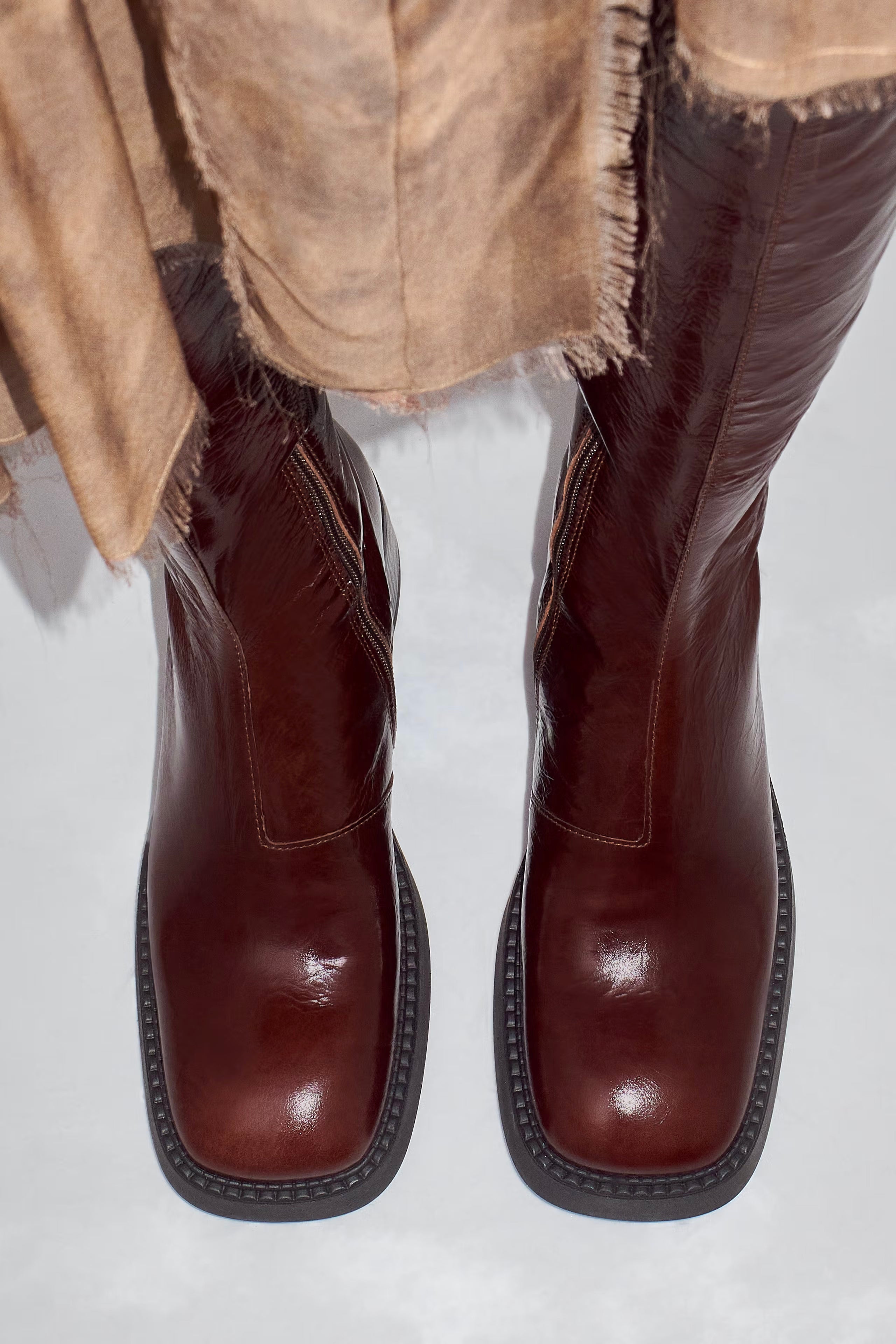 Miista Yumi Pull Boots // Burgundy