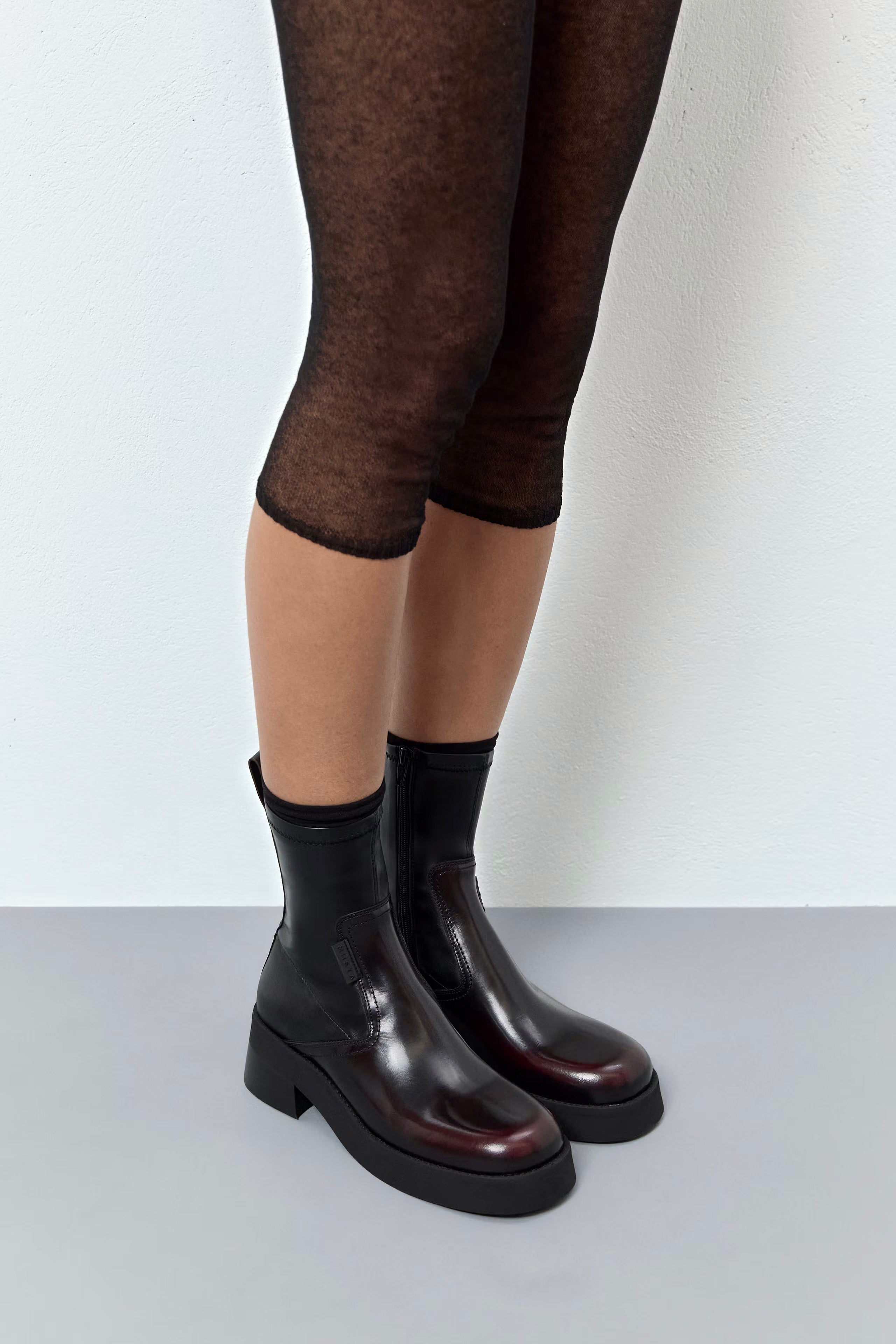 Miista Oliana Ankle Boots // Burgundy Black