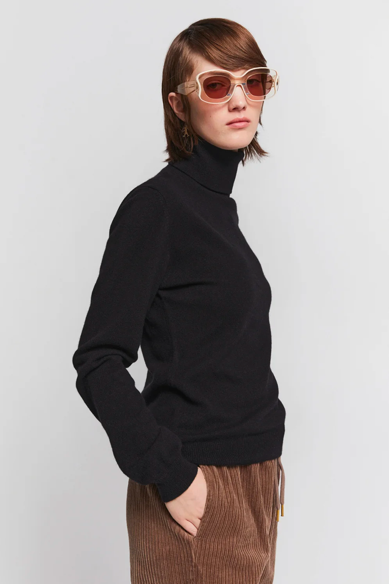 Karen Walker Classic Roll Neck Sweater // Black