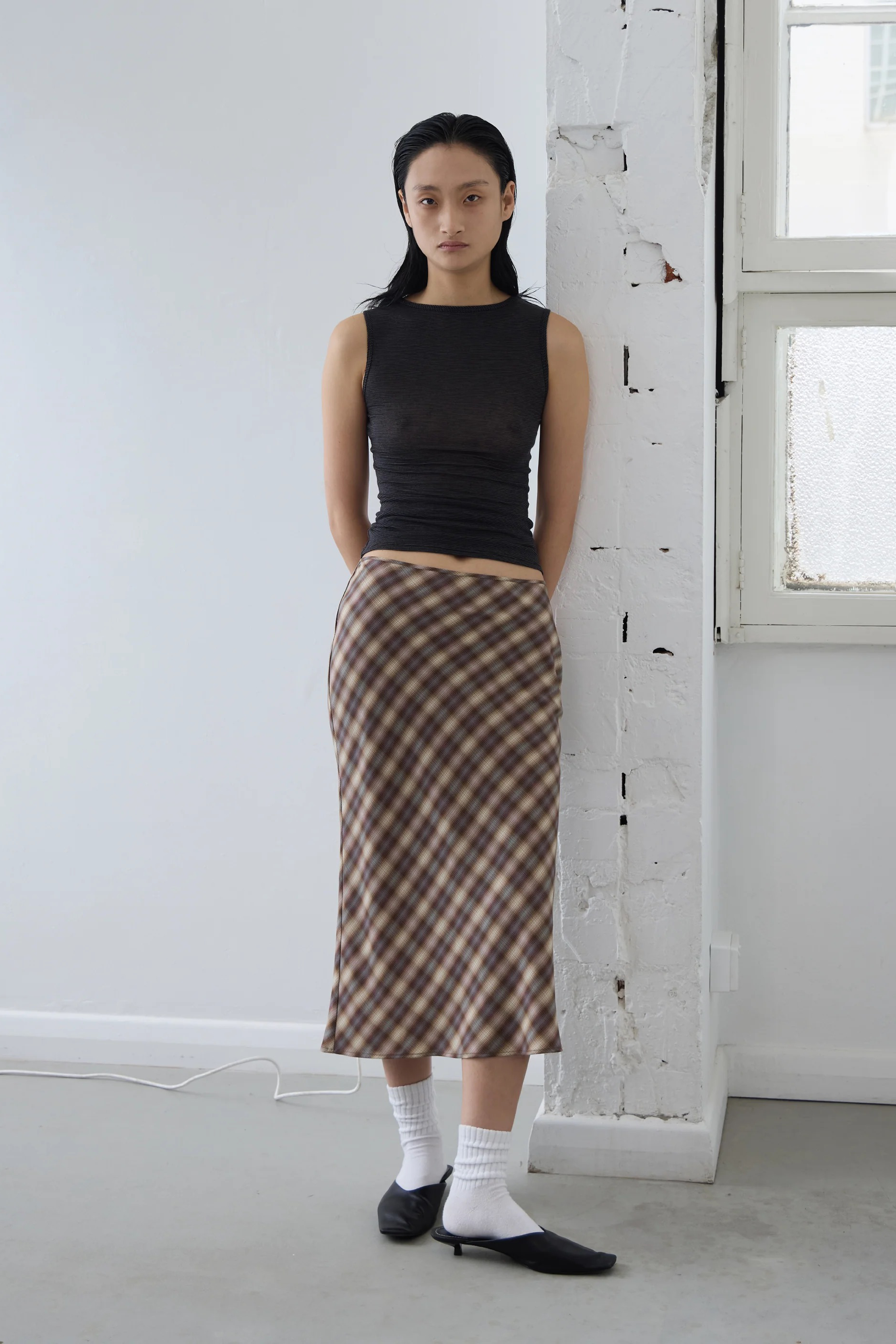 PV Enmesh Skirt // Blur Check