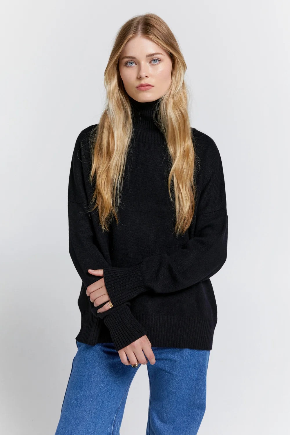Karen Walker Carmen Turtleneck Sweater // Black
