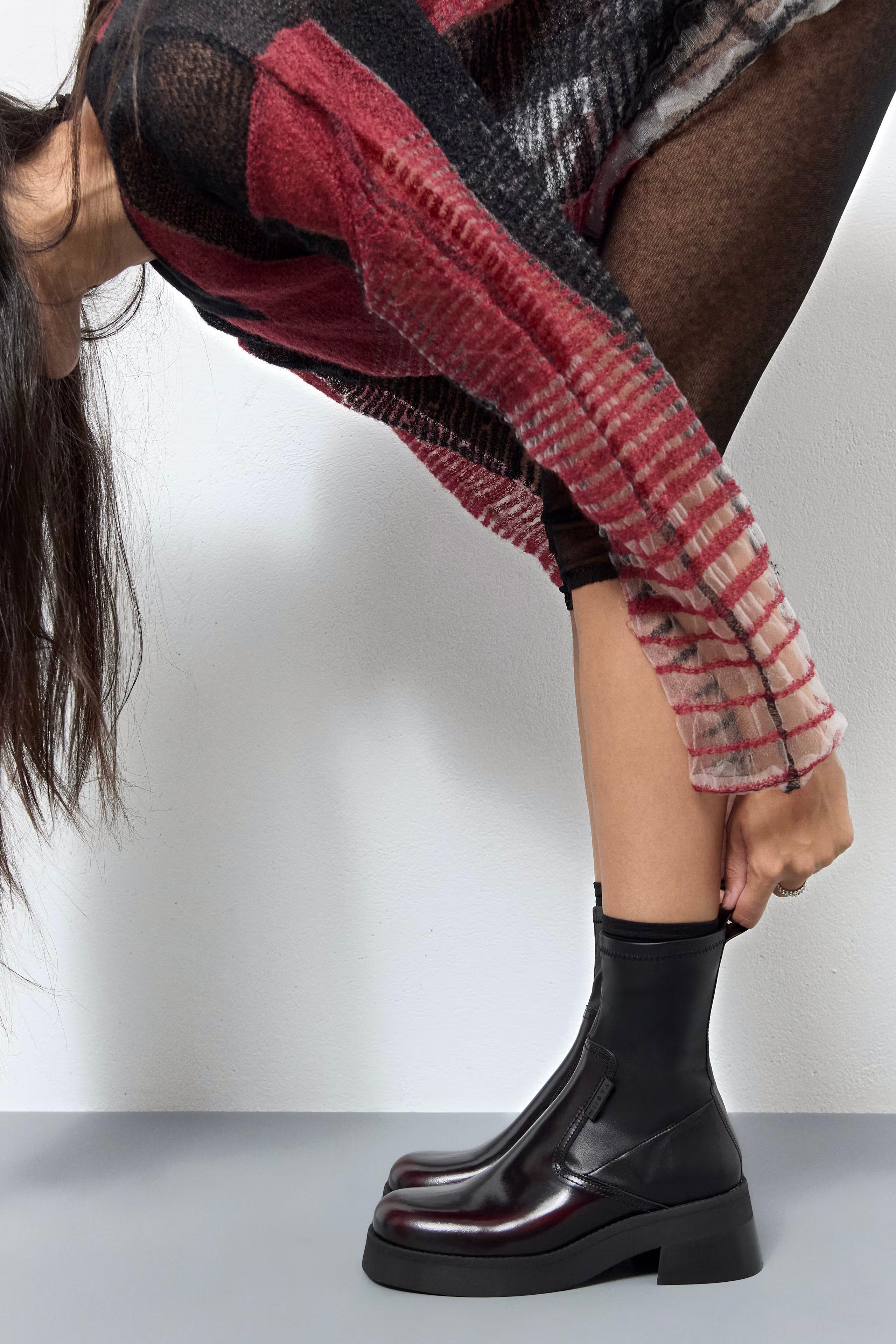Miista Oliana Ankle Boots // Burgundy Black