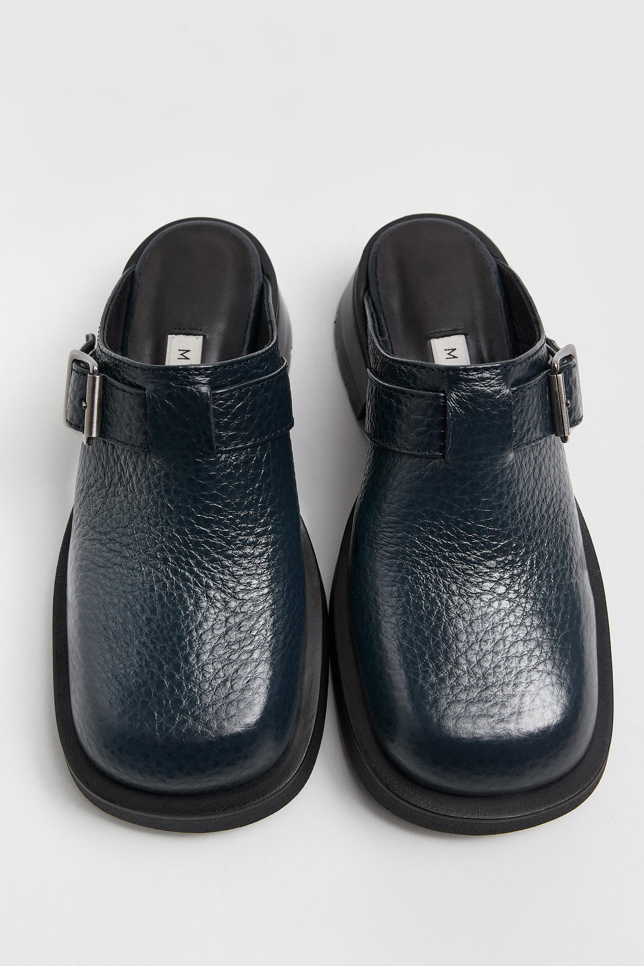Miista Aroa Buckled Mules // Navy