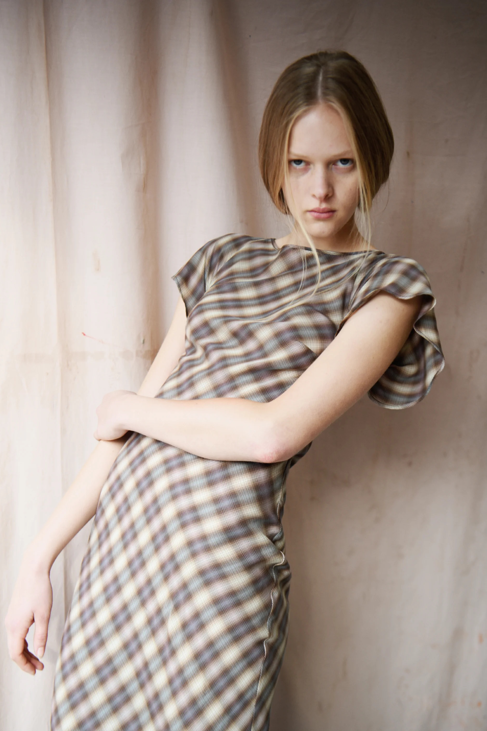 PV Enmesh Dress // Blur Check
