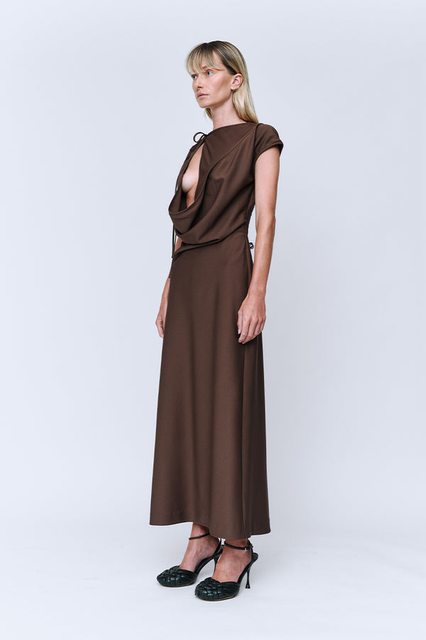 WYNN HAMLYN satin pleated dress