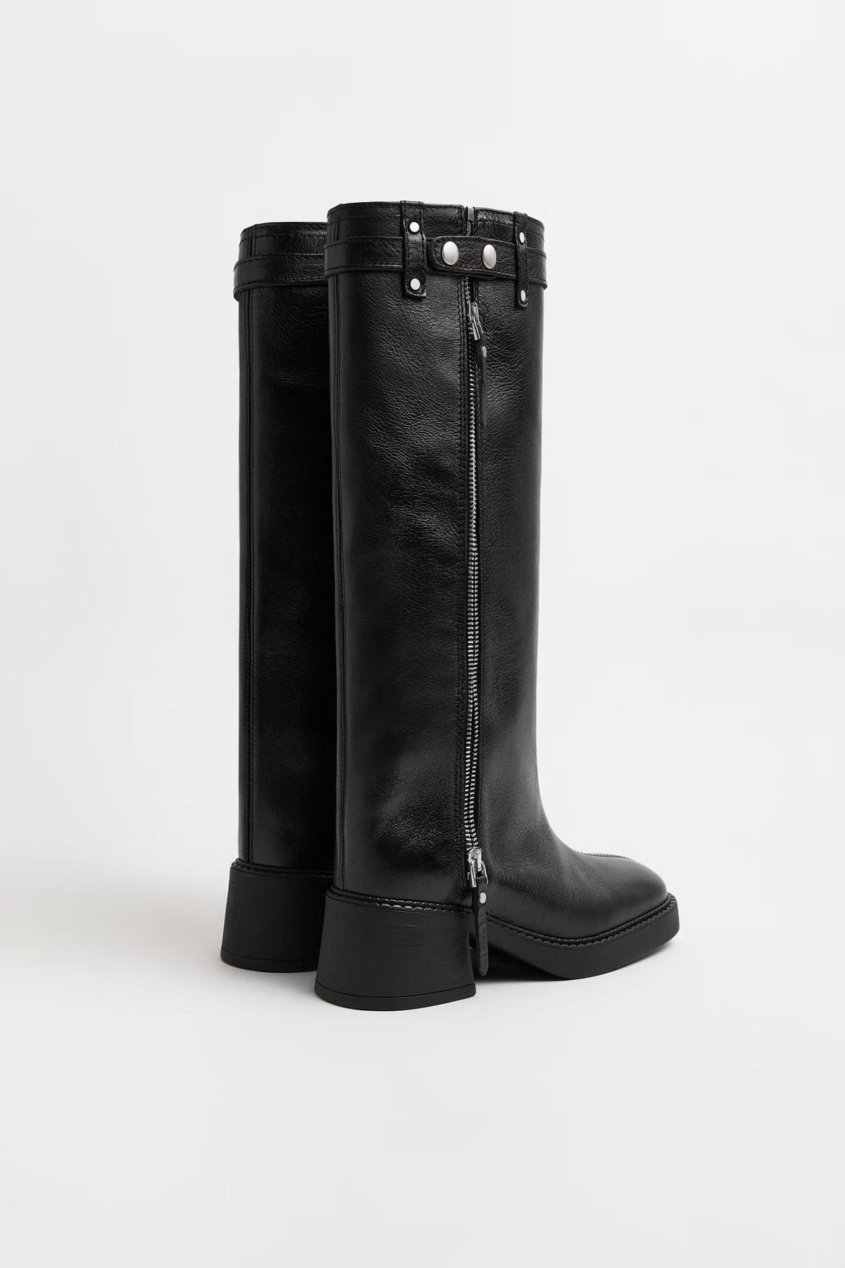 Miista Izolda Zipper Tall Boots // Black