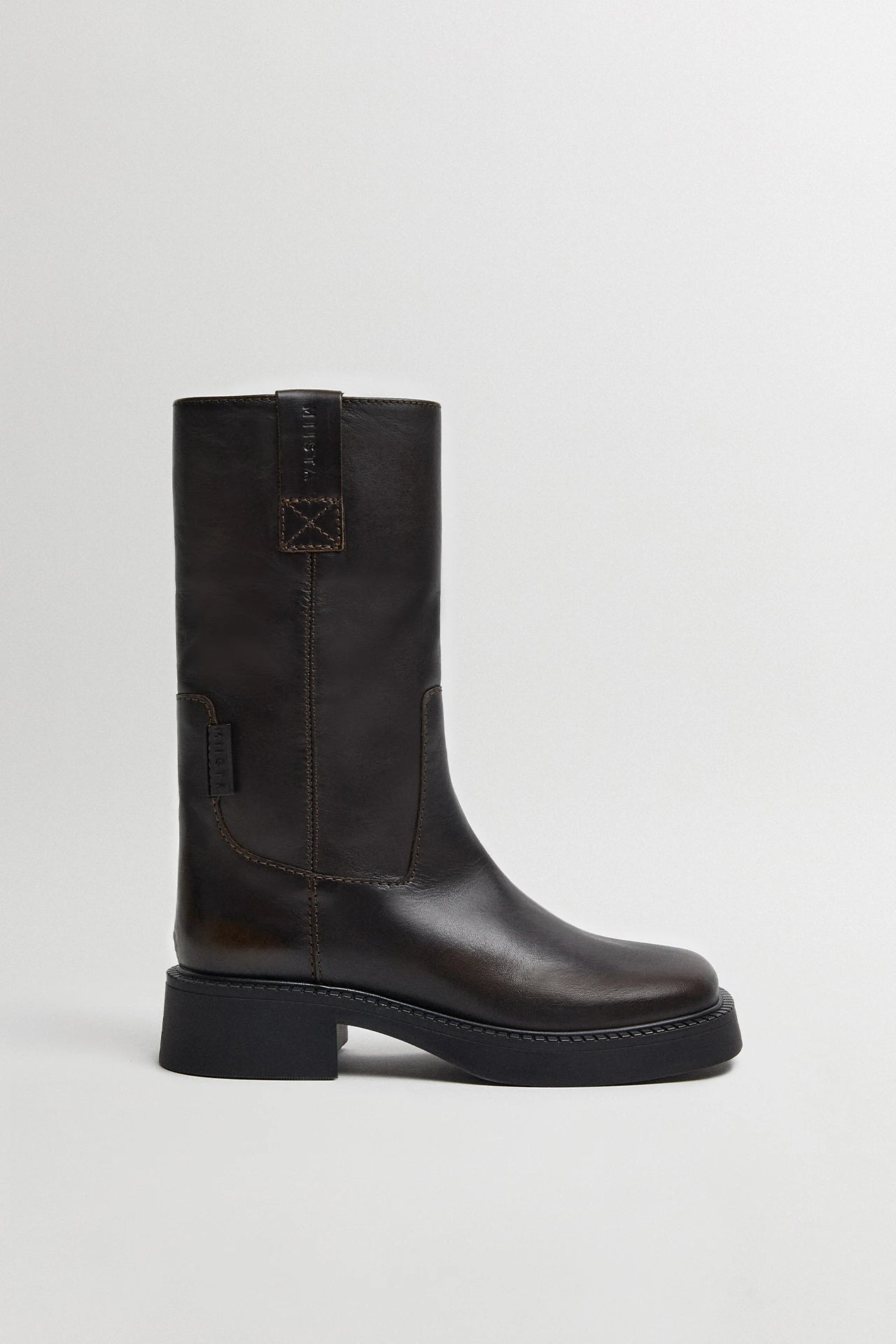 Miista Aron Raw Ankle Boots // Brown