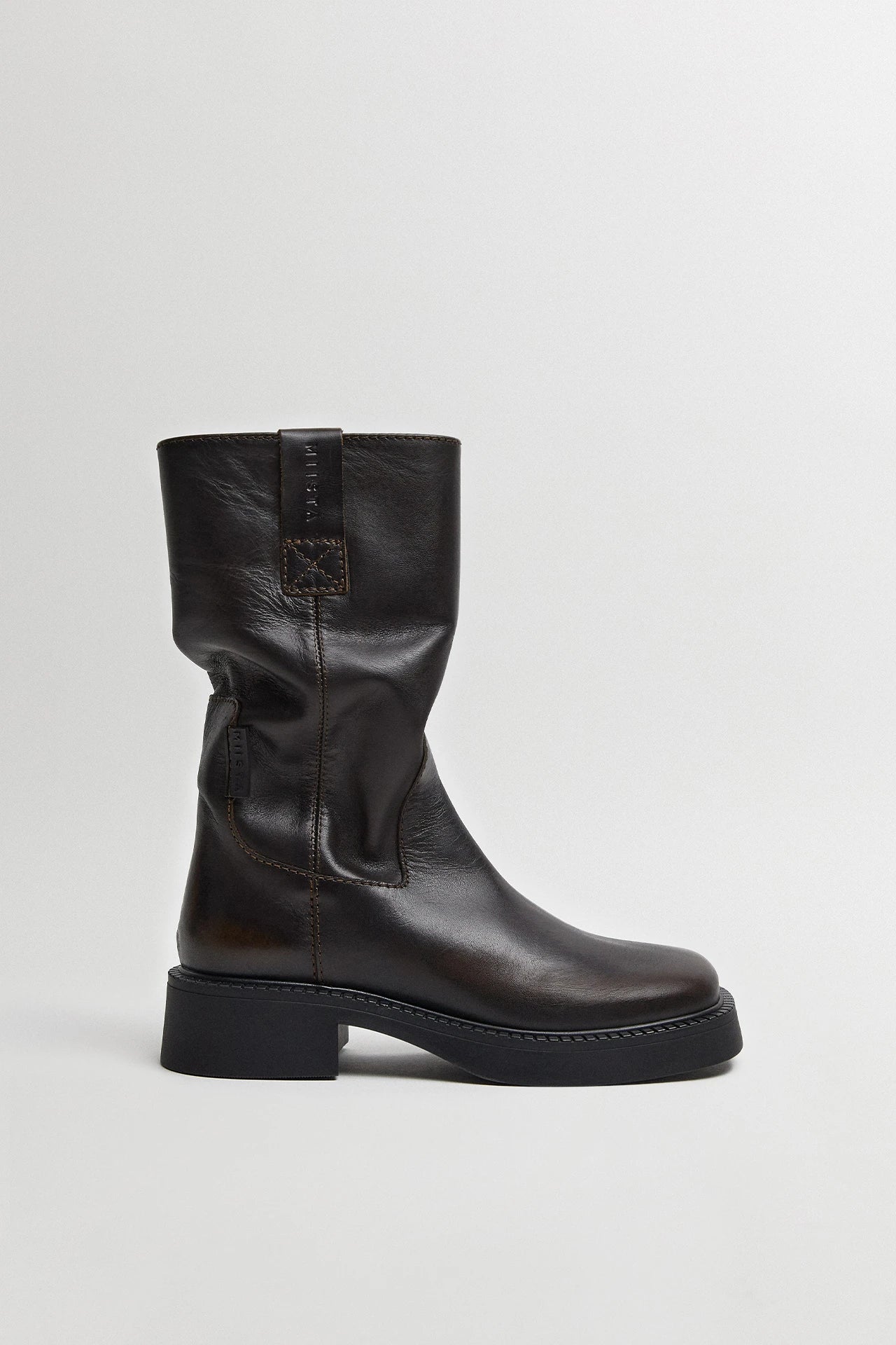 Miista Aron Raw Ankle Boots // Brown