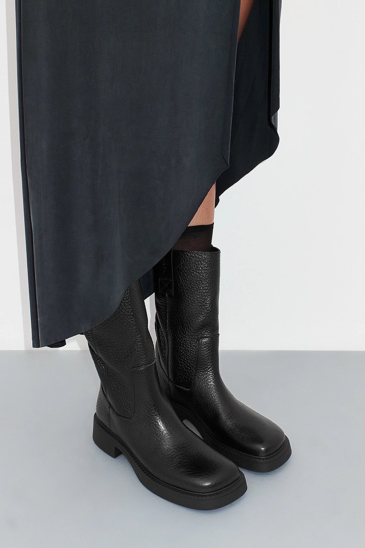 Miista Aron Raw Ankle Boots // Black