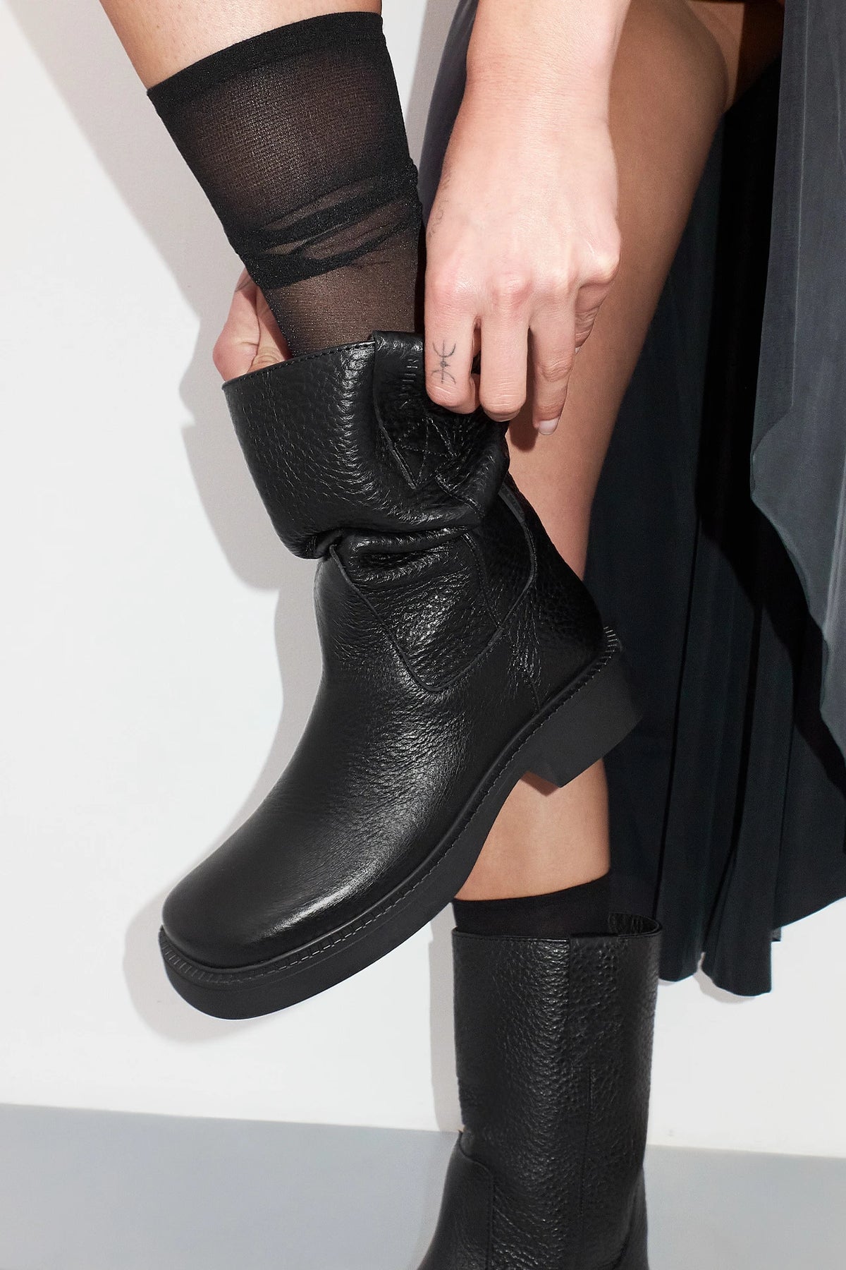 Miista Aron Raw Ankle Boots // Black
