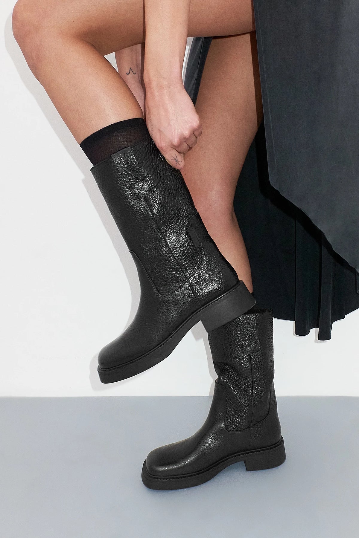 Miista Aron Raw Ankle Boots // Black