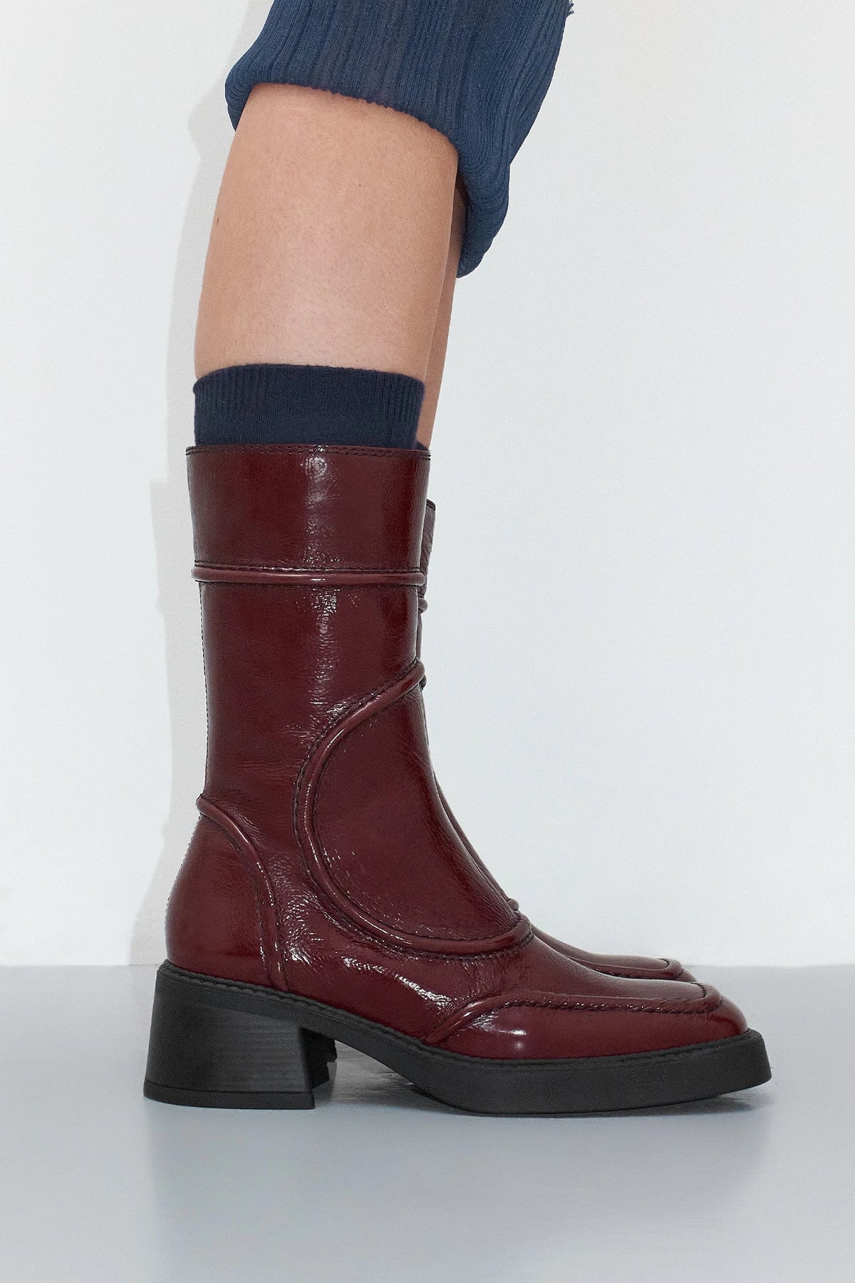Miista Malene Ankle Boot // Burgundy