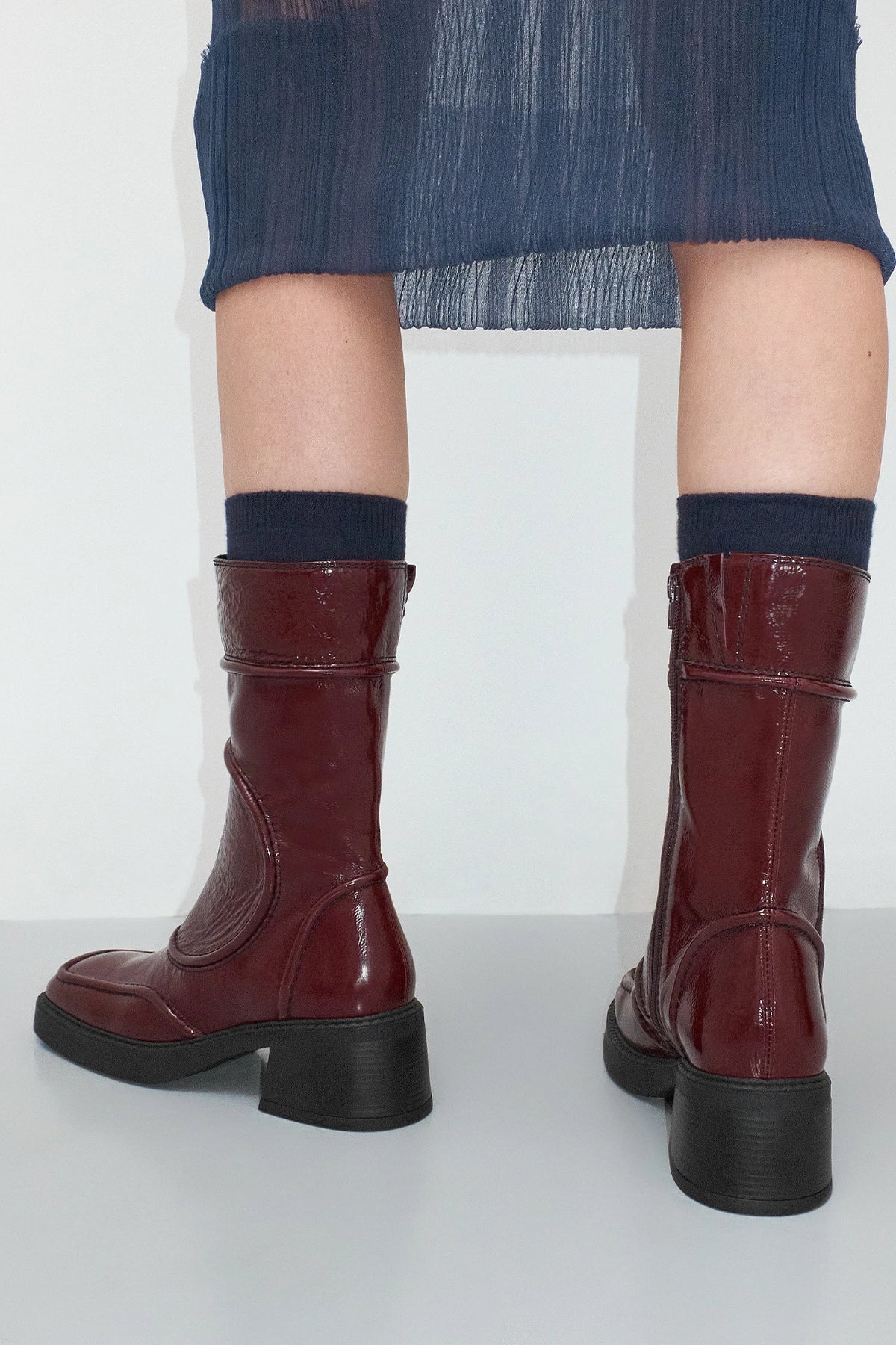 Miista Malene Ankle Boot // Burgundy