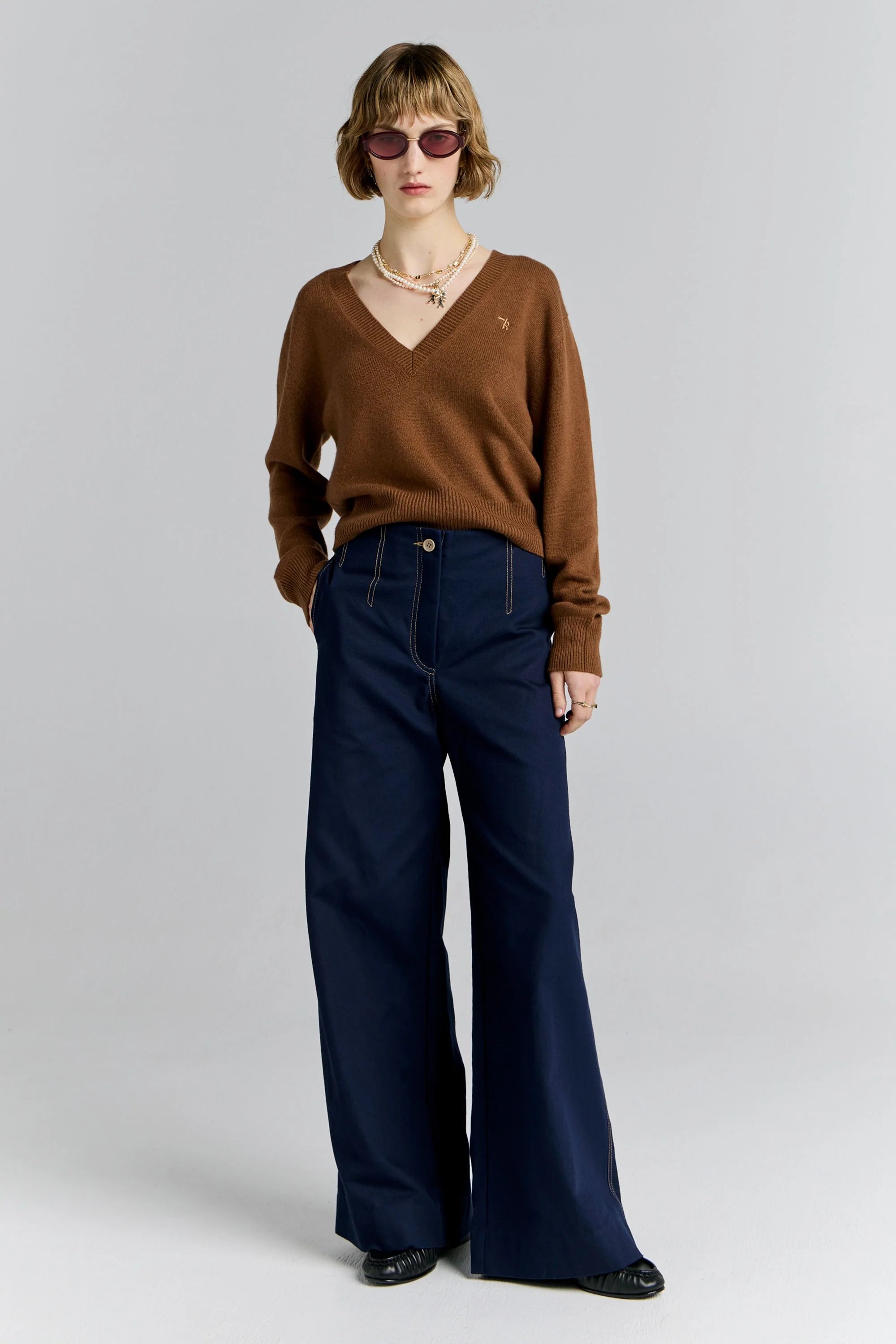 Karen Walker Chevalier Pants // Navy