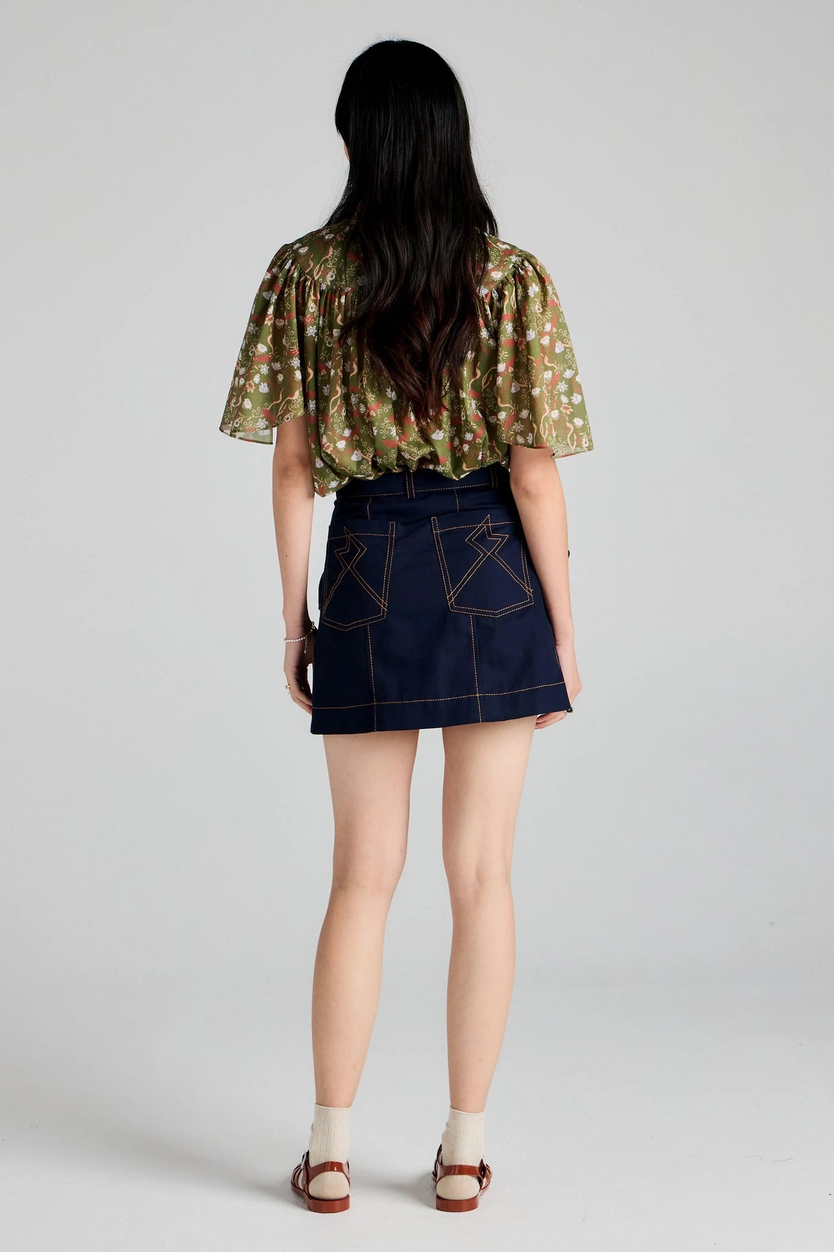 Karen Walker Alegra Skirt // Navy