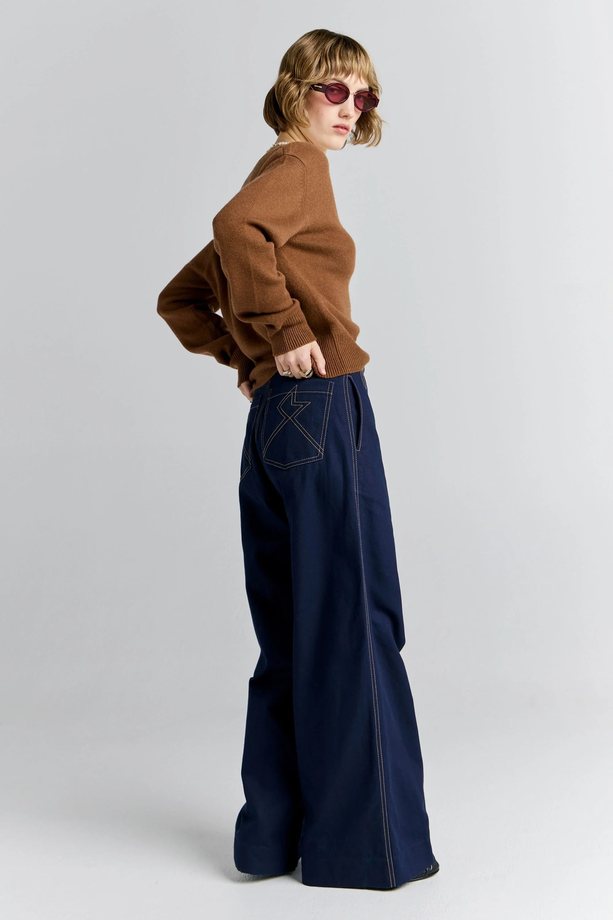 Karen Walker Chevalier Pants // Navy