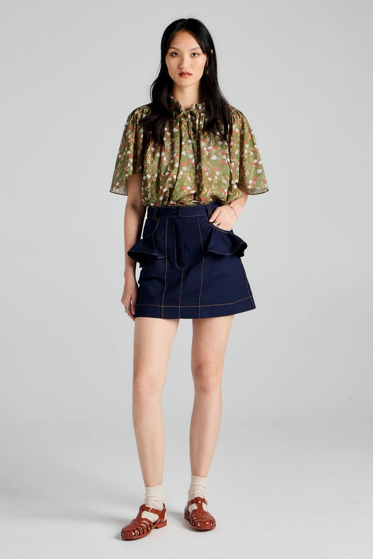 Karen Walker Alegra Skirt // Navy
