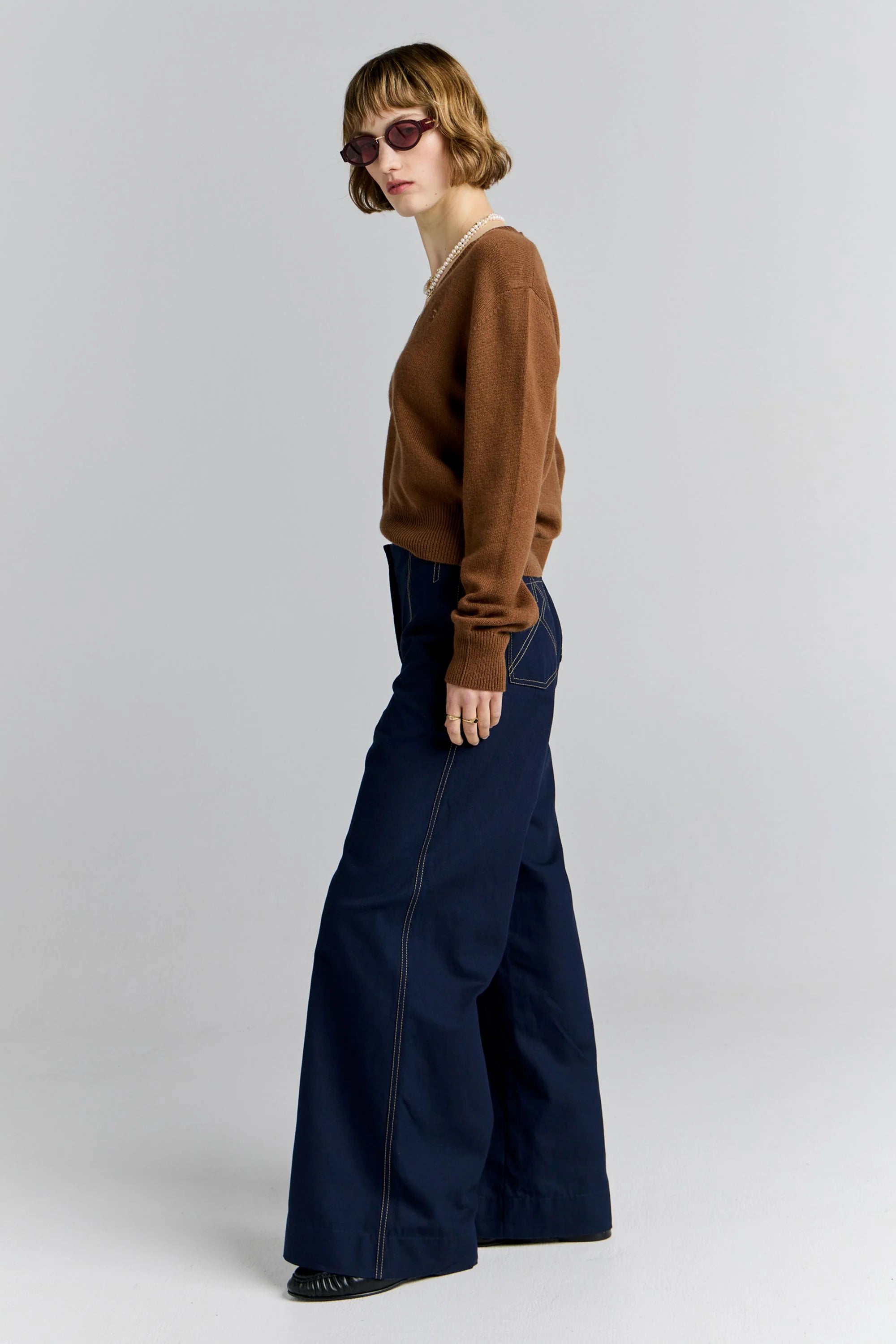 Karen Walker Chevalier Pants // Navy