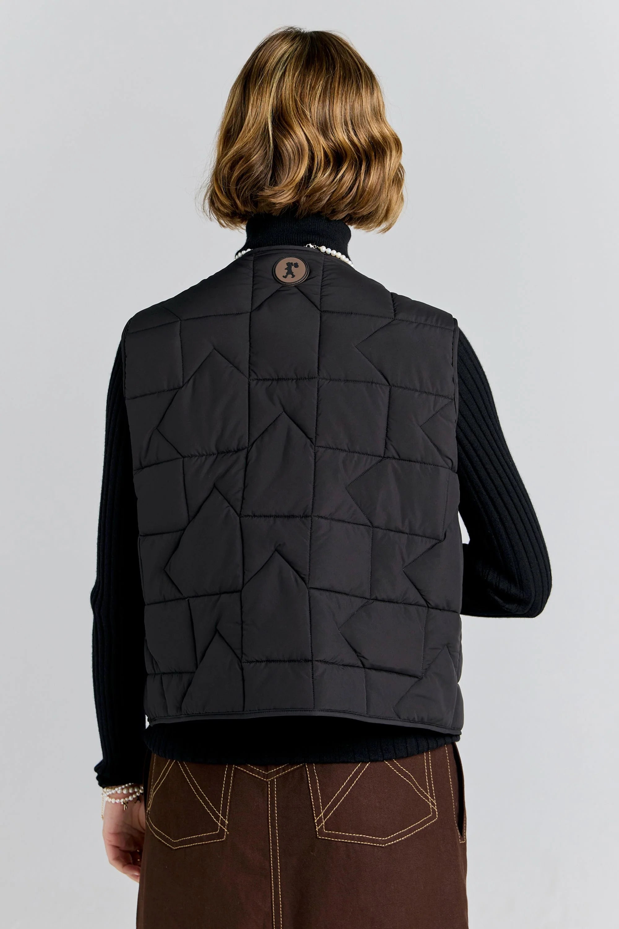 Karen Walker Quilted Drift Vest // Black