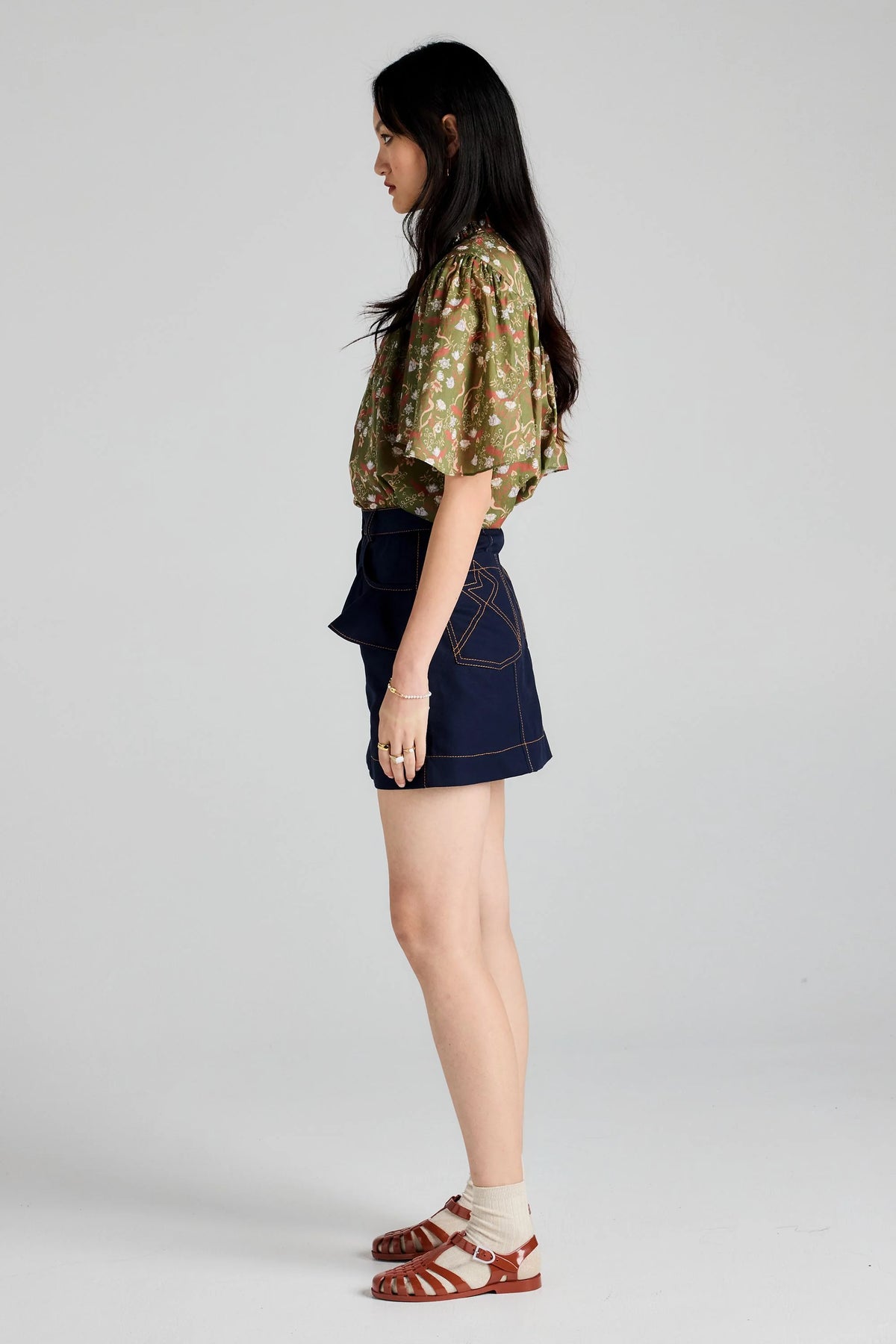 Karen Walker Alegra Skirt // Navy