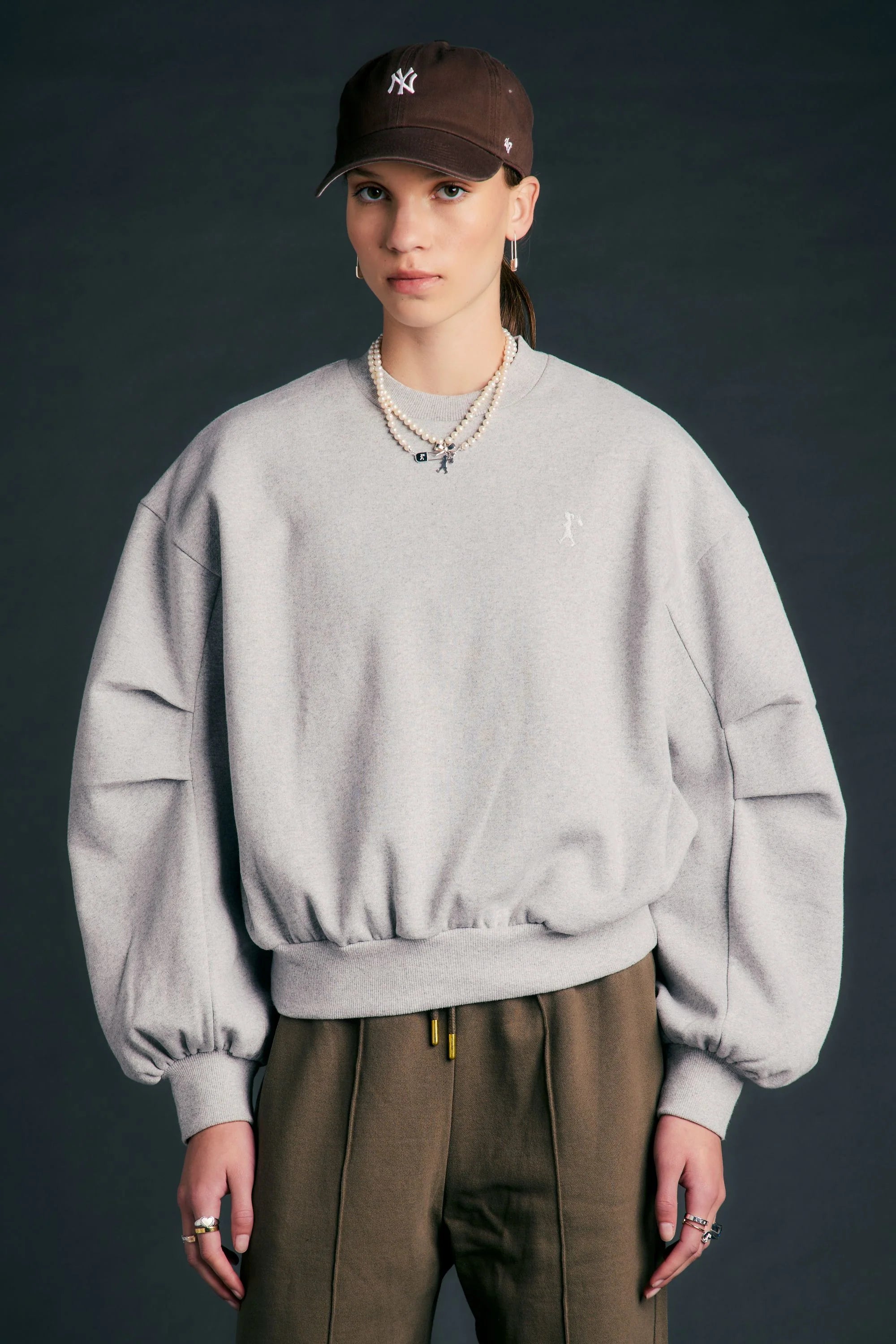 Karen Walker Campus Sweatshirt // Grey