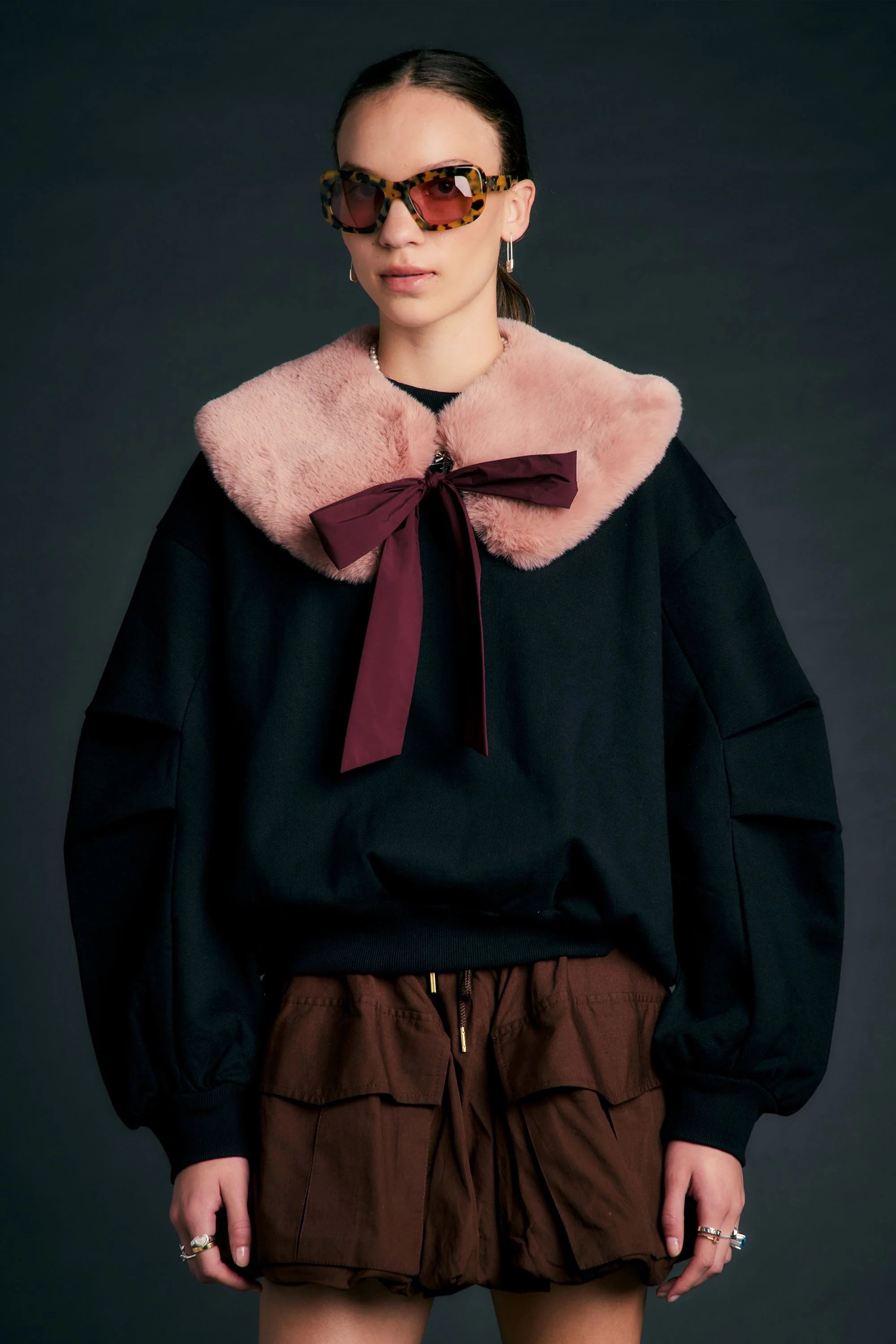Karen Walker Runaway Collar // Dusty Rose