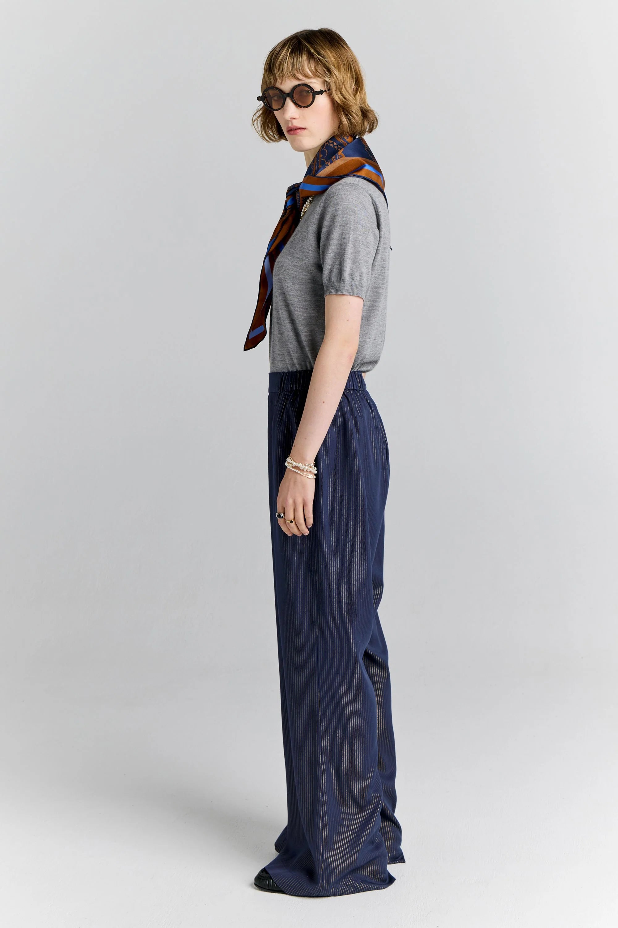 Karen Walker Palazzo Pants // Navy