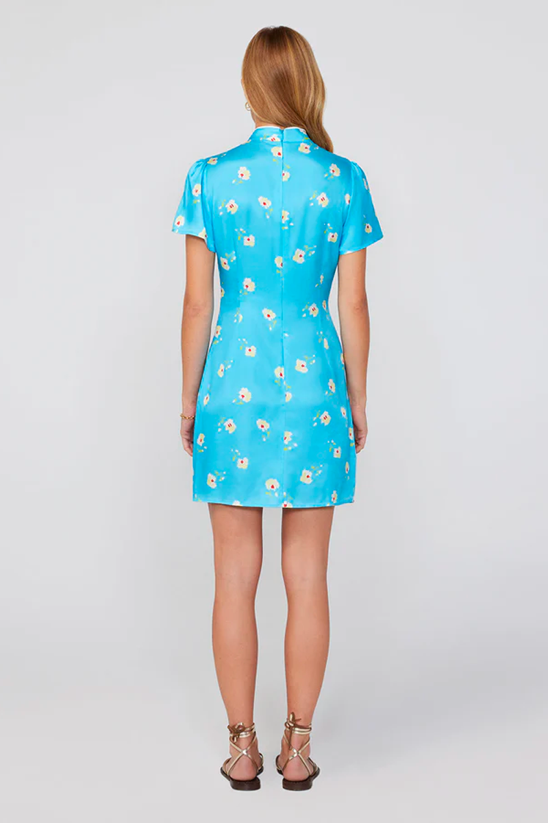 Kitri Harlow Pansy Mini Dress // Blue Floral