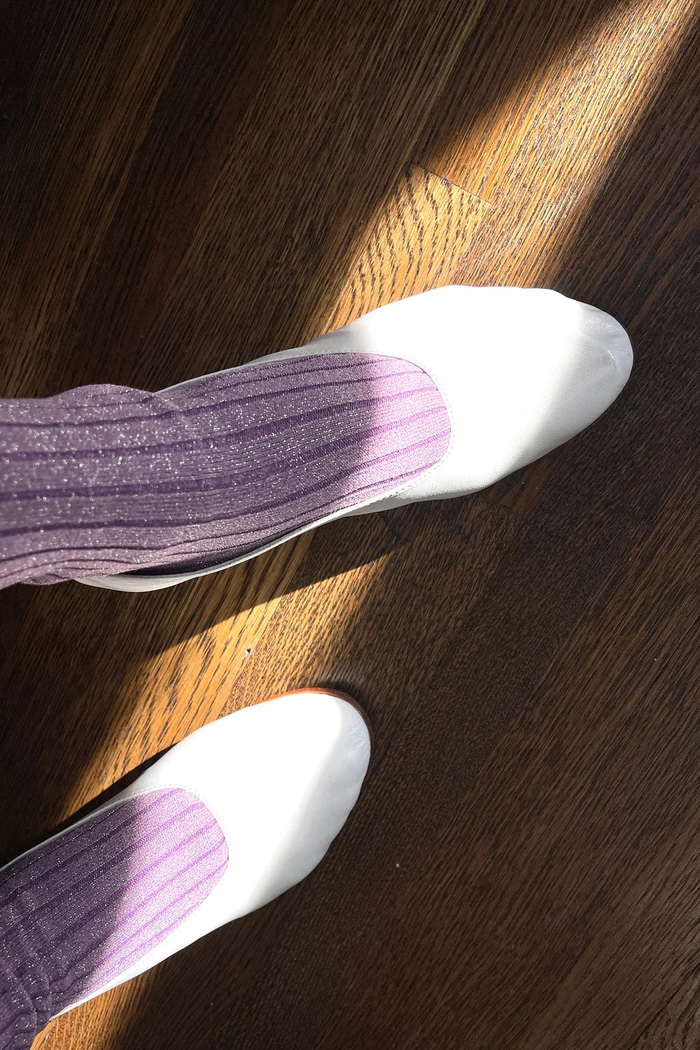 Le Bon Shoppe Her Socks Modal Lurex //  Lilac Glitter