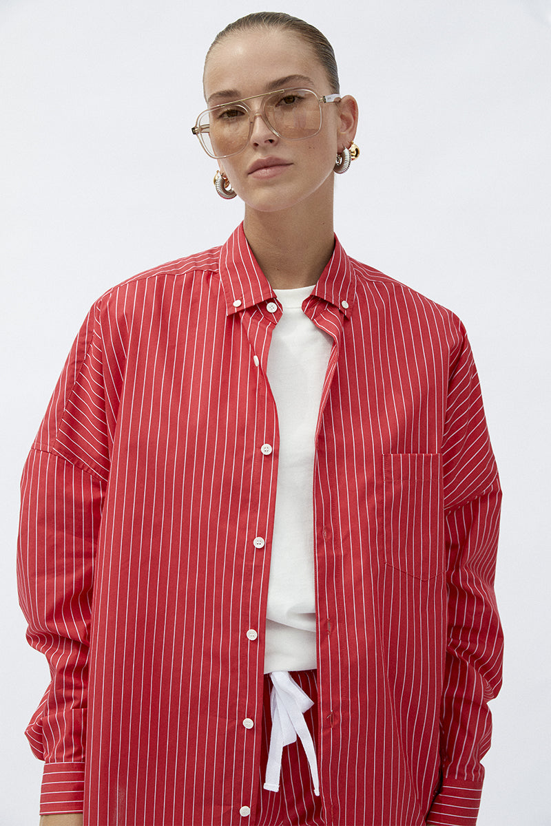 Blanca Jerico Shirt // Red