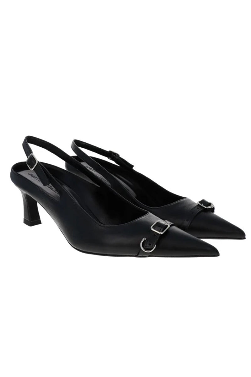 Justine Clenquet Patti Slingbacks // Black