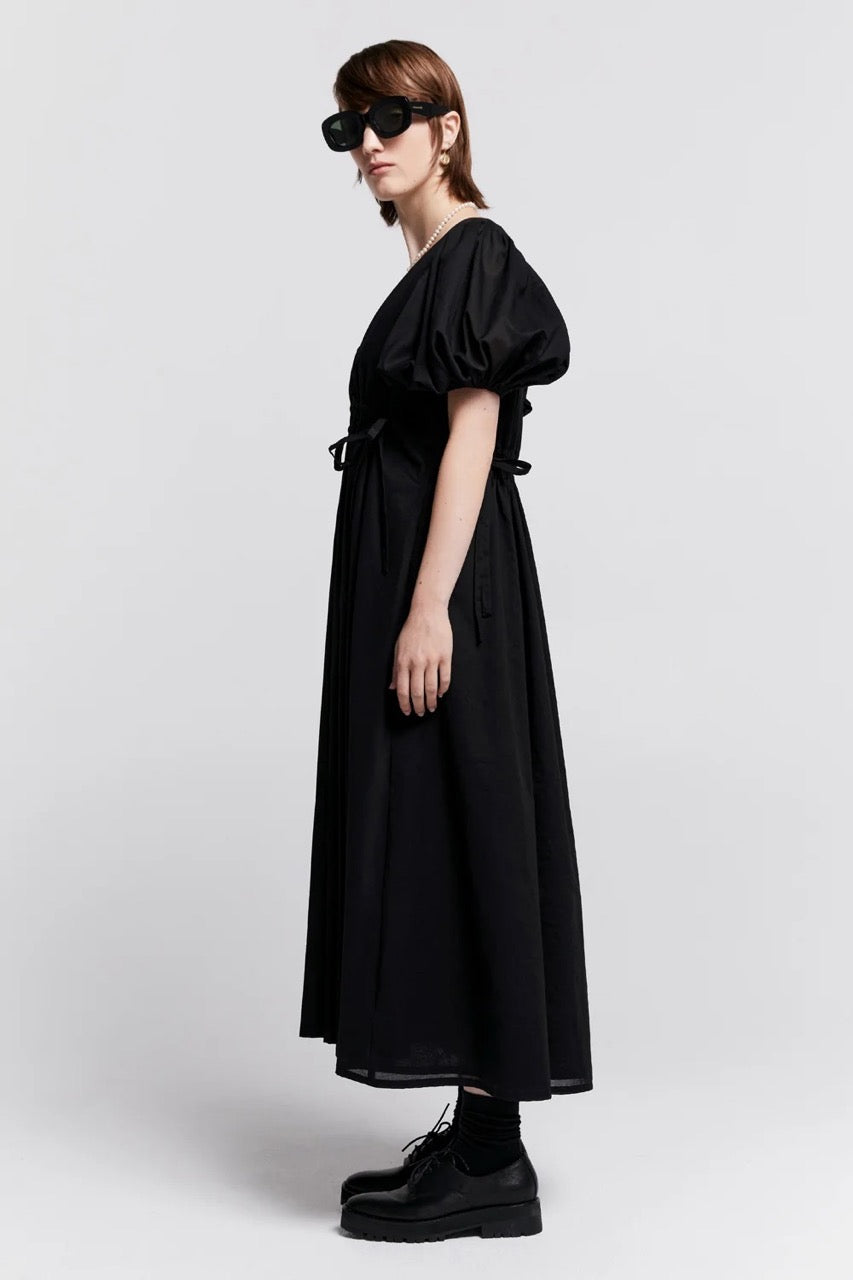 Karen Walker Lakeside Organic Cotton Dress // Black