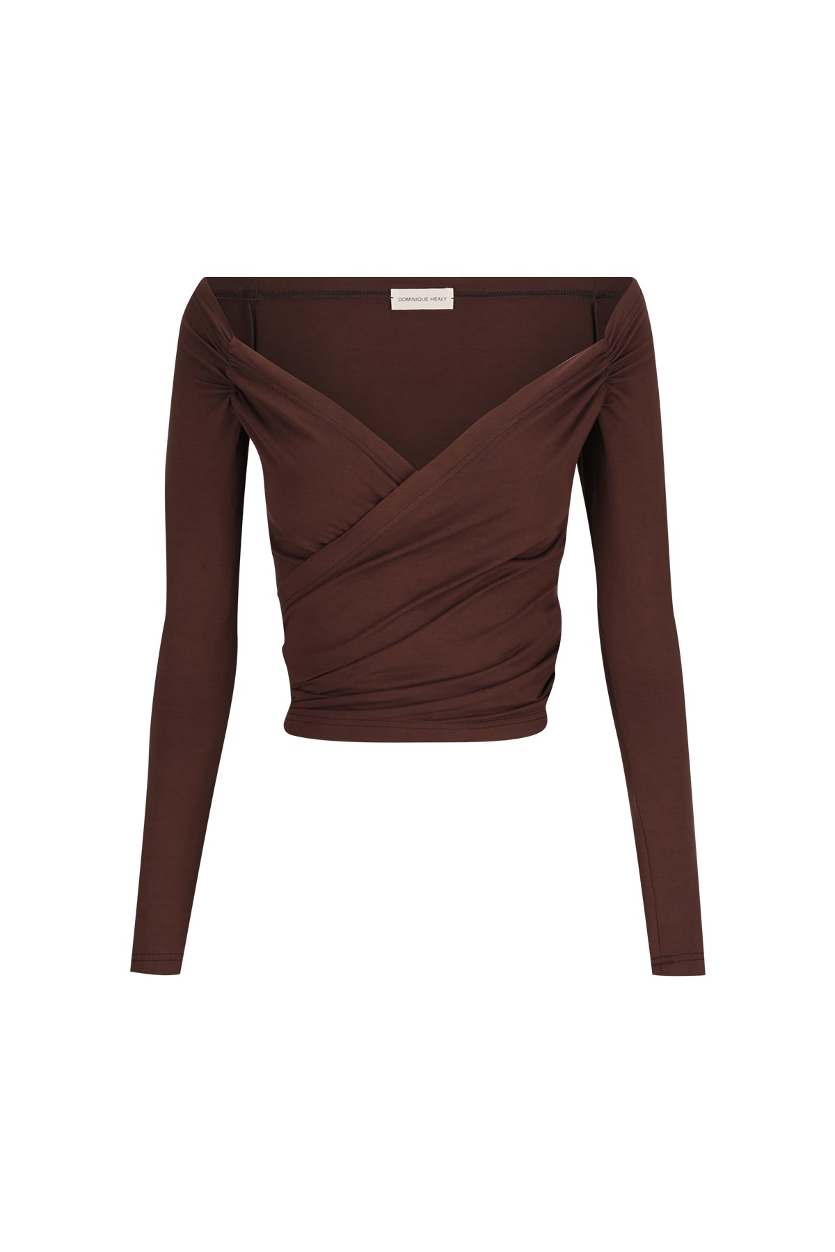 Dominique Healy Mae Wrap Top //  Chocolate