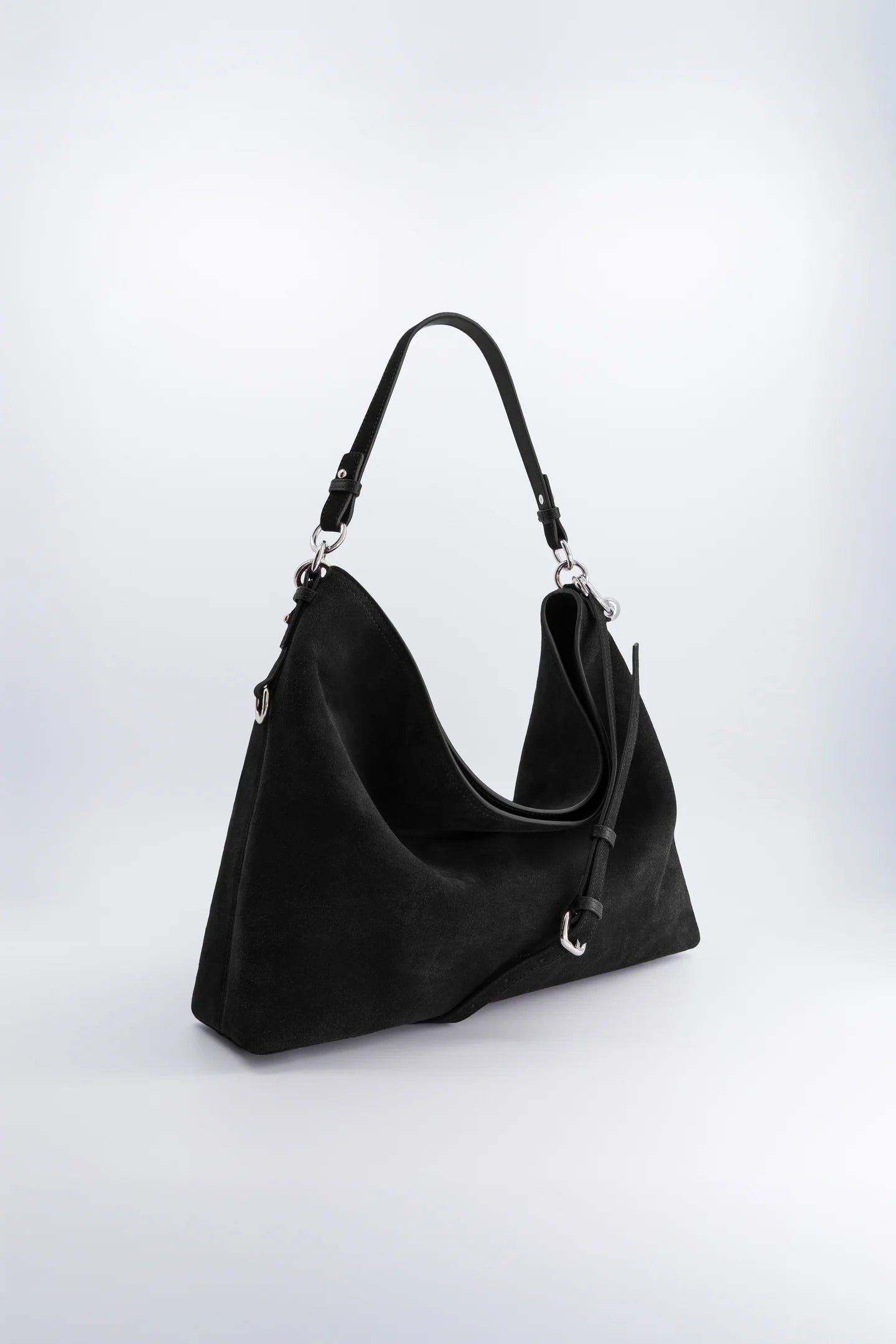 Justine Clenquet Marla Hobo Bag // Black Suede