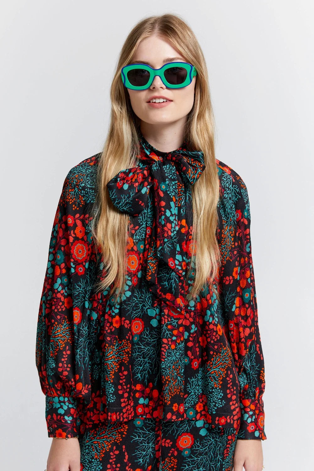 Karen Walker Meadow Bow Top // Electric Meadow